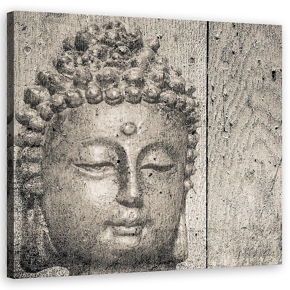 Leinwandbild, Religiös - Grau - 40x40