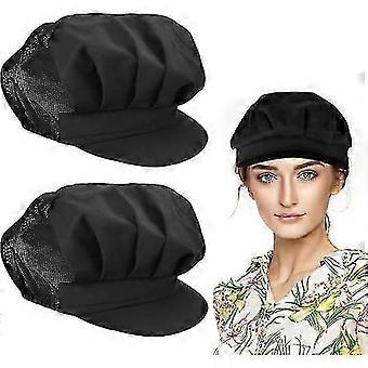 2 PCS Chef Hat Elastic Cap Senhoras ajustável Adulto Chef Ha