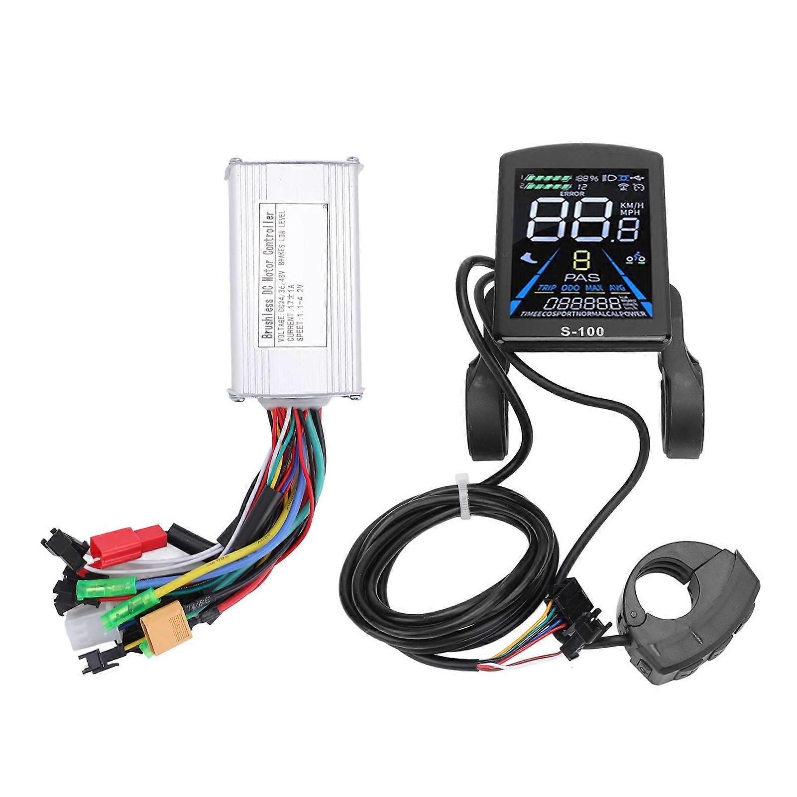 Electric Bike Modification Kit Sine Wave 3 Mode 17A Controller Color LCD Display for Mountain Bike