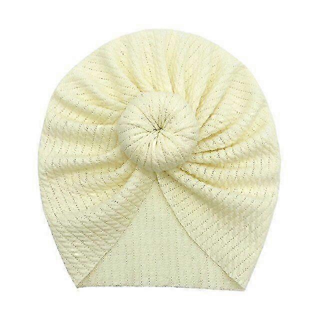 لينة الطفل عمامة قبعة دونات عقدة حديثي الولادة بنات القبعات الصلبة اللون الأطفال كاب بيني الخريف الشتاء الأطفال قبعات بونيه