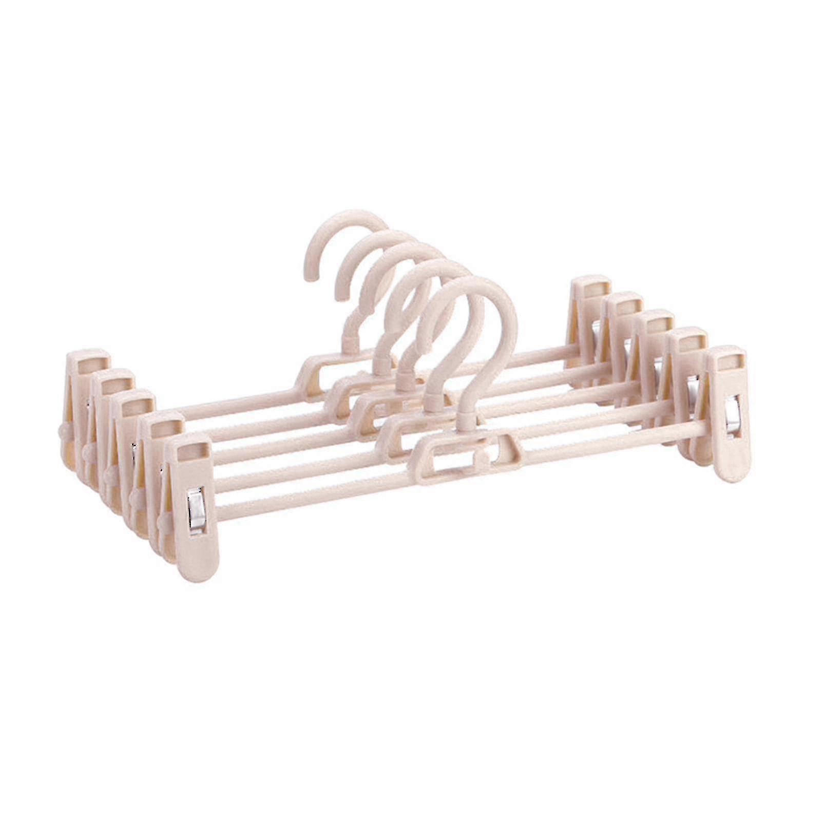 10 Pack of Plastic Space-Saving Non-Slip Pant Hangers with Clips Model 8700521949728