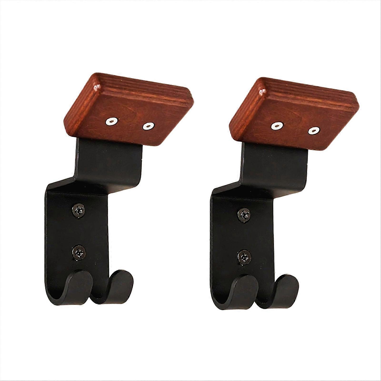 1 Pair Motorcycles Helmets Display Stand Holder Easy Installation Wall Organizers with Utility Hooks for Protective Gear