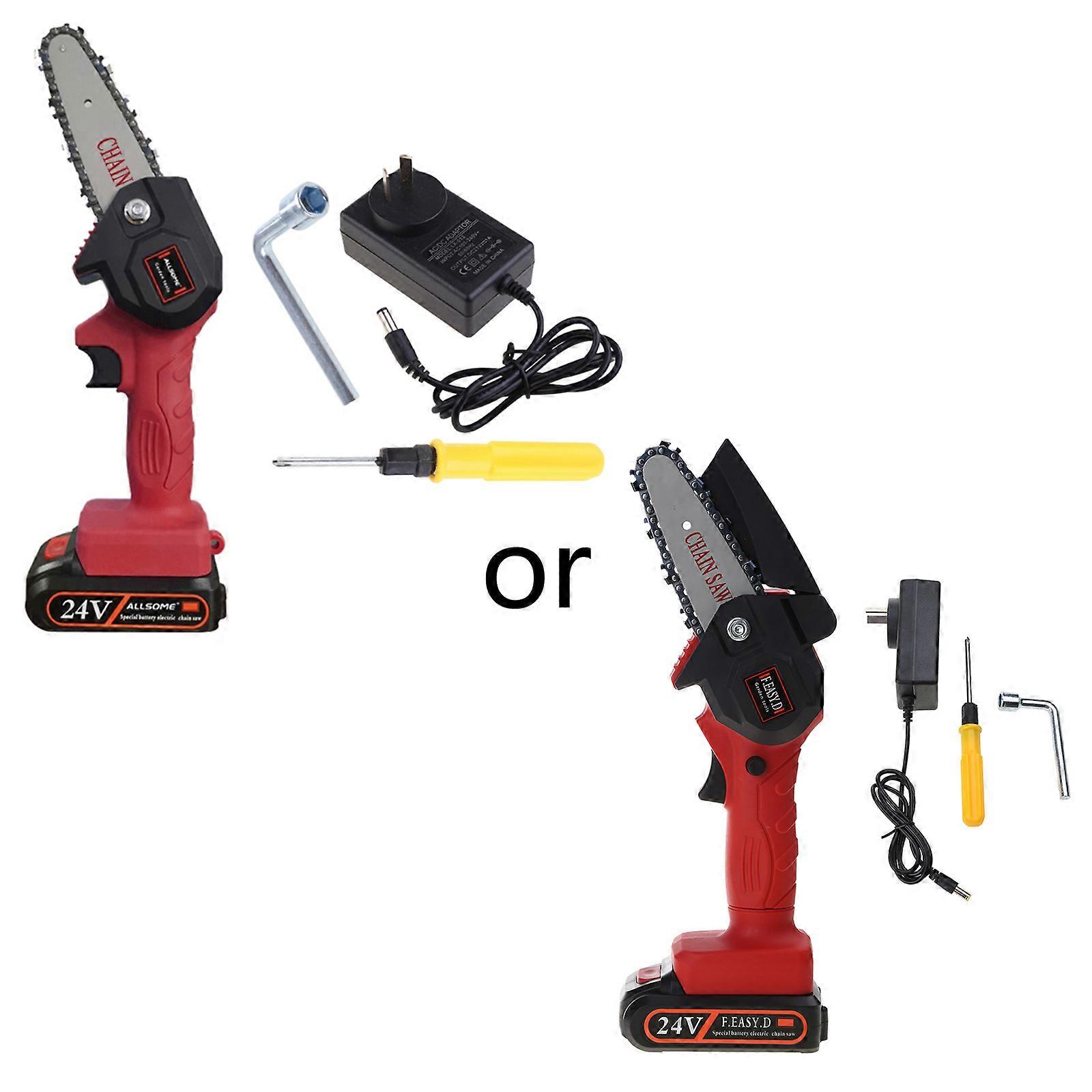Small Electric Chainsaws No Cord Chainsaws Handheld Small Chainsaws for Wood Cutting, Pruning Branch Easy to Use Red