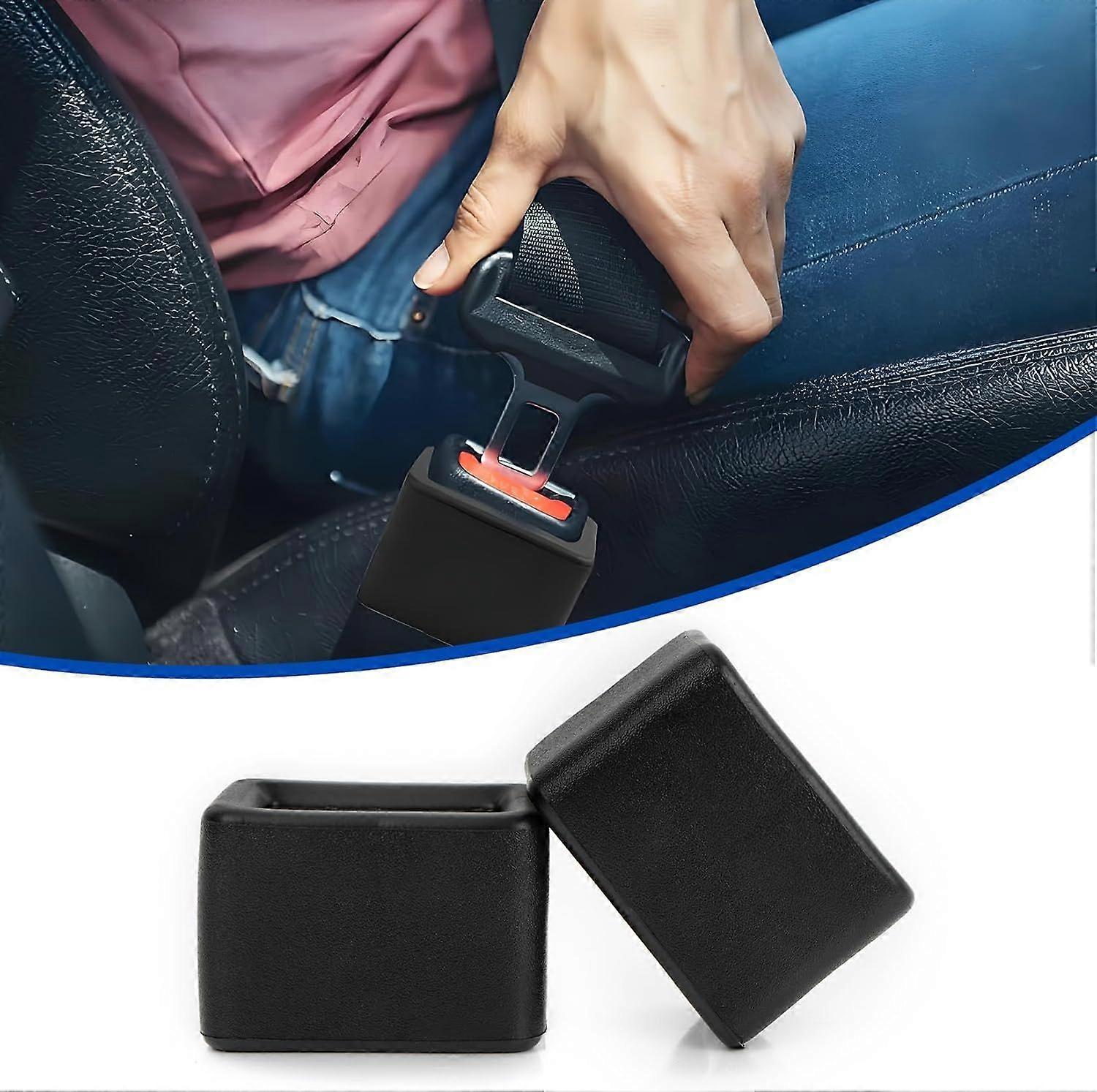 2025 Neuestes Modell Sicherheitsgurt-Schnallenhalter aus Silikon, 2er-Pack, Farbe Schwarz, 2er-Pack