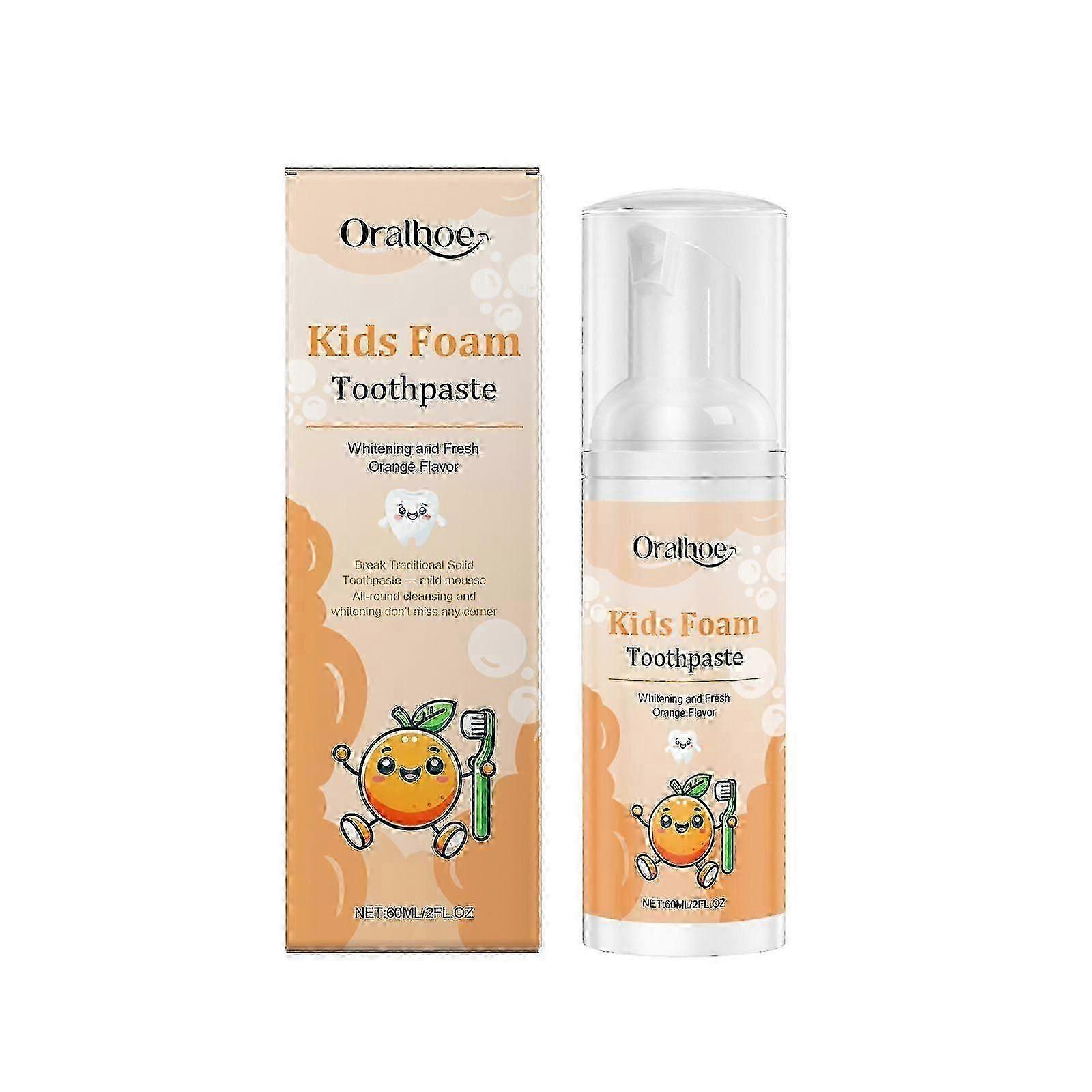 Oralhoe Children's Tooth Cleaning Mousse Gently Clean Teeth Fresh Clean Press Toothpaste