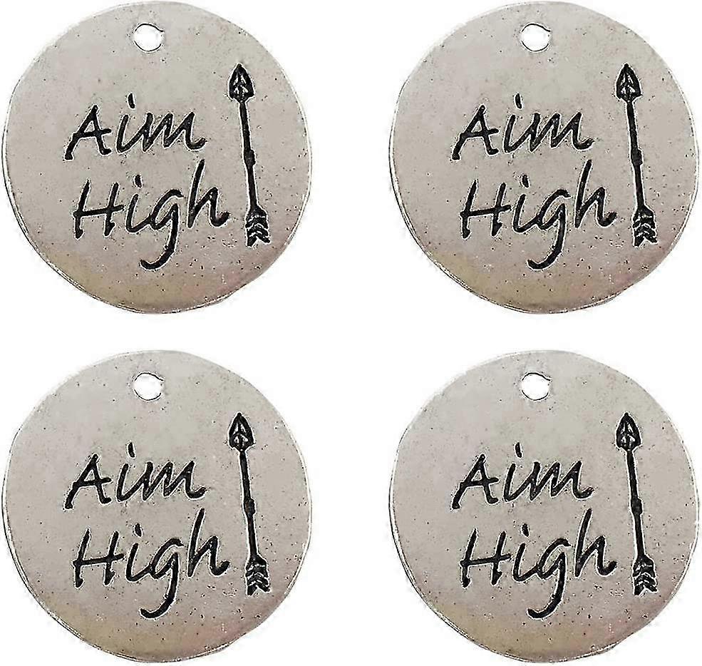 20 Pieces Alloy Silver DIY Vintage Message Charm Pendants Suitable for Bracelets and Necklaces