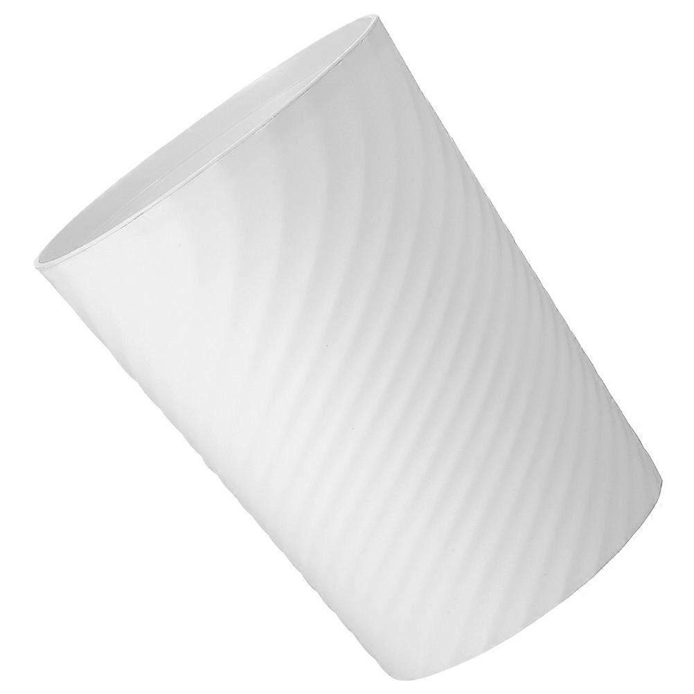 Plastic Open Top Trash Can for Bathroom, Office & Kitchen – Sturdy White Garbage Bin for Home Use with Easy Clean Design