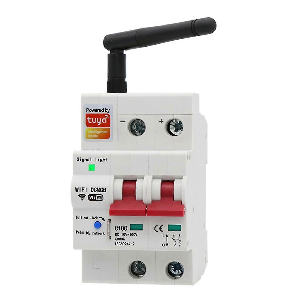 Tuya Smart Life WiFi DC Smart Circuit Breaker Voverload Protezione da cortocircuito con Home per Smar