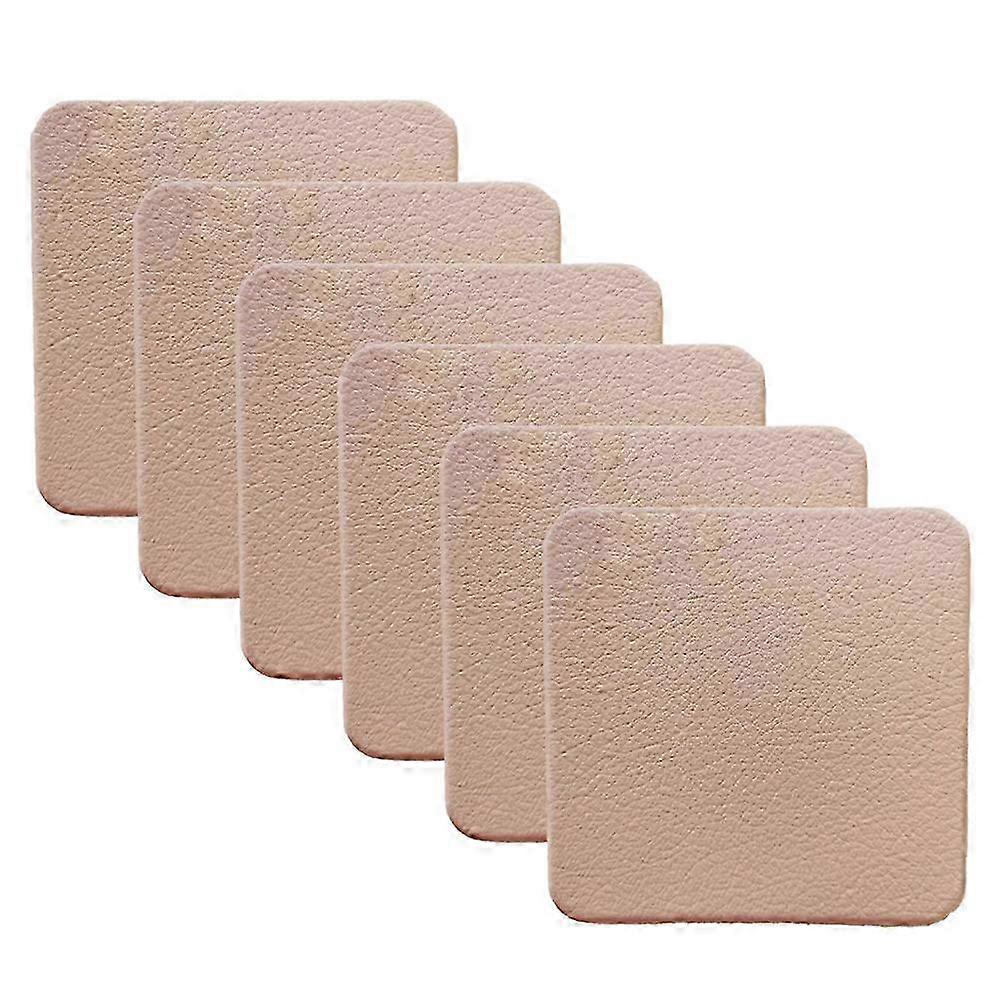 お手入れが簡単な6パックレザードリンクコースター