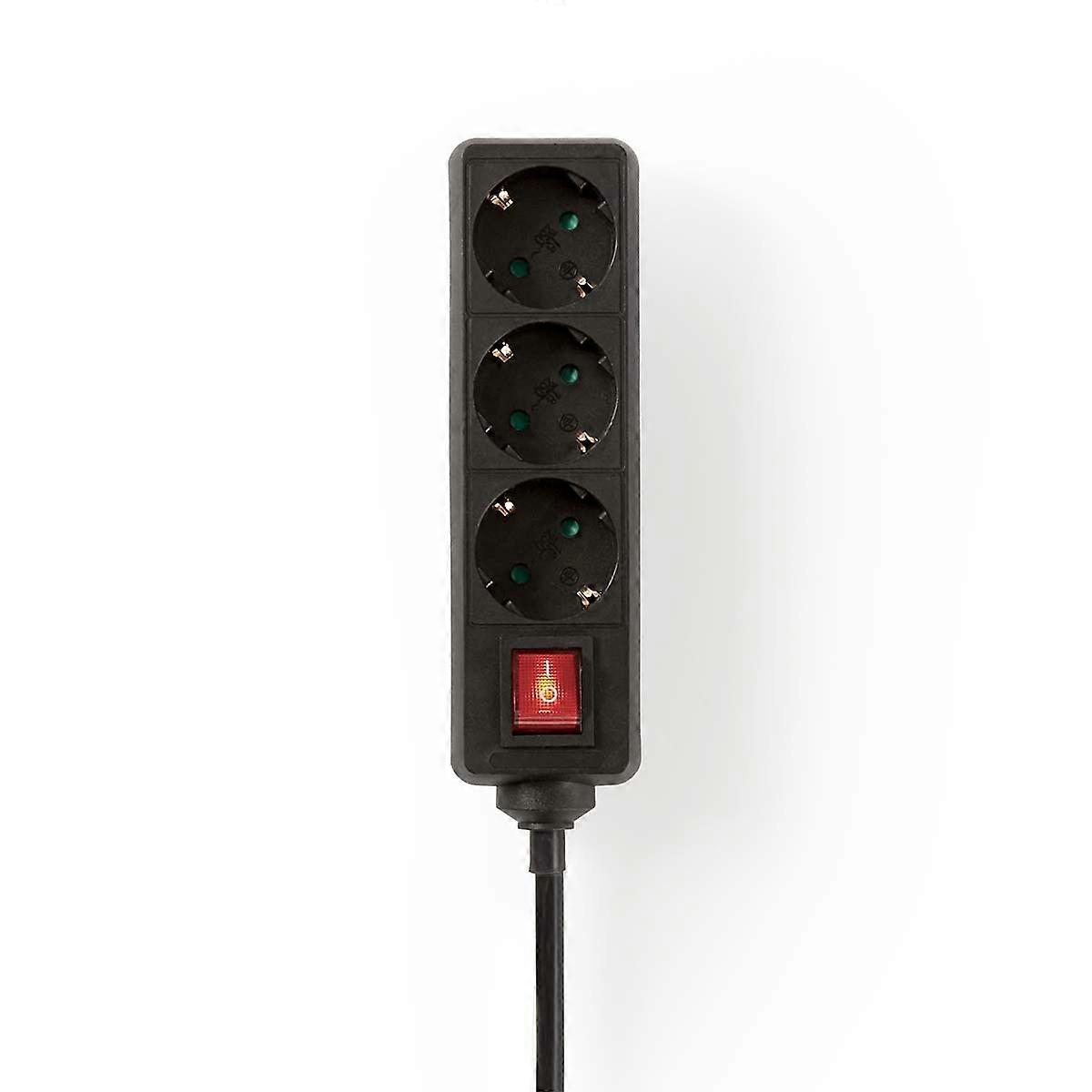 Extension Socket | Type F (CEE 7/7) | 3-Way | 1.50 m | 3680 W | 16 A | Type of Grounding: Side Connector