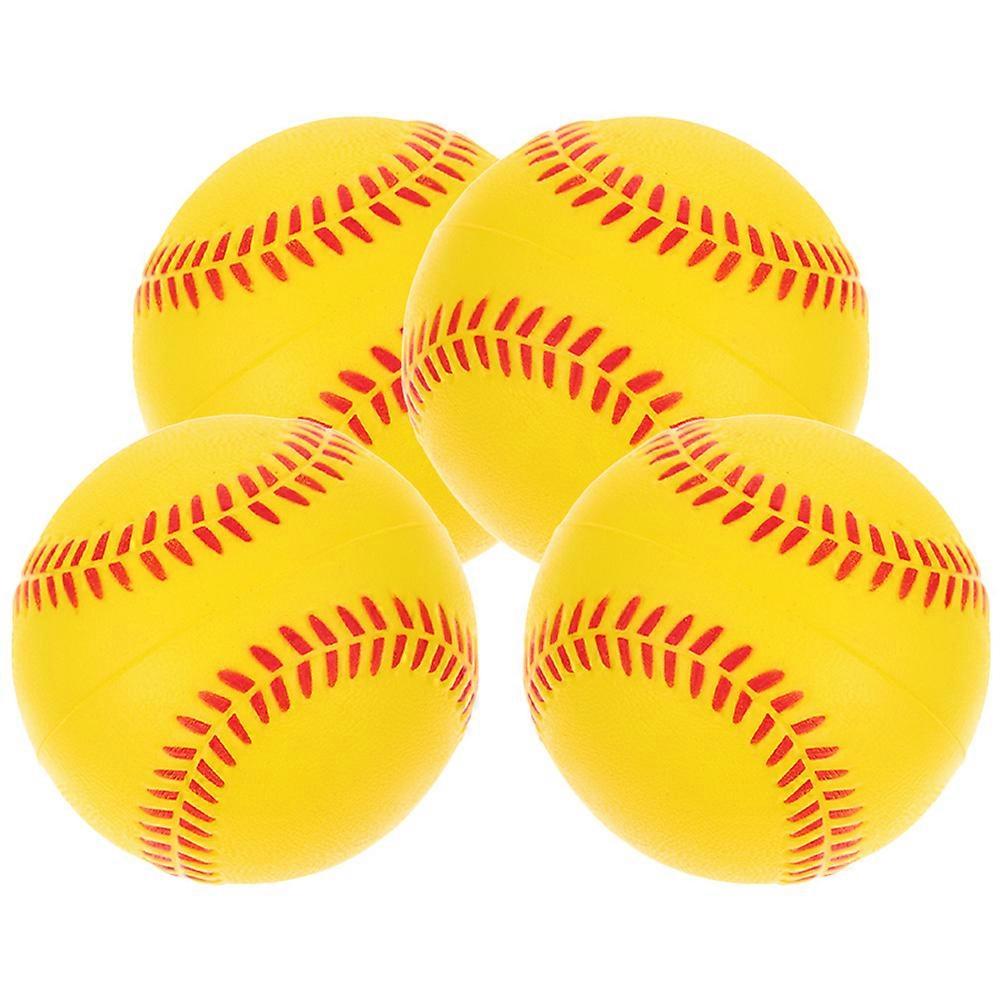 4pcs PU Sponge Training Baseballs – Soft & Safe Indoor Practice Balls for Teenagers and Beginners