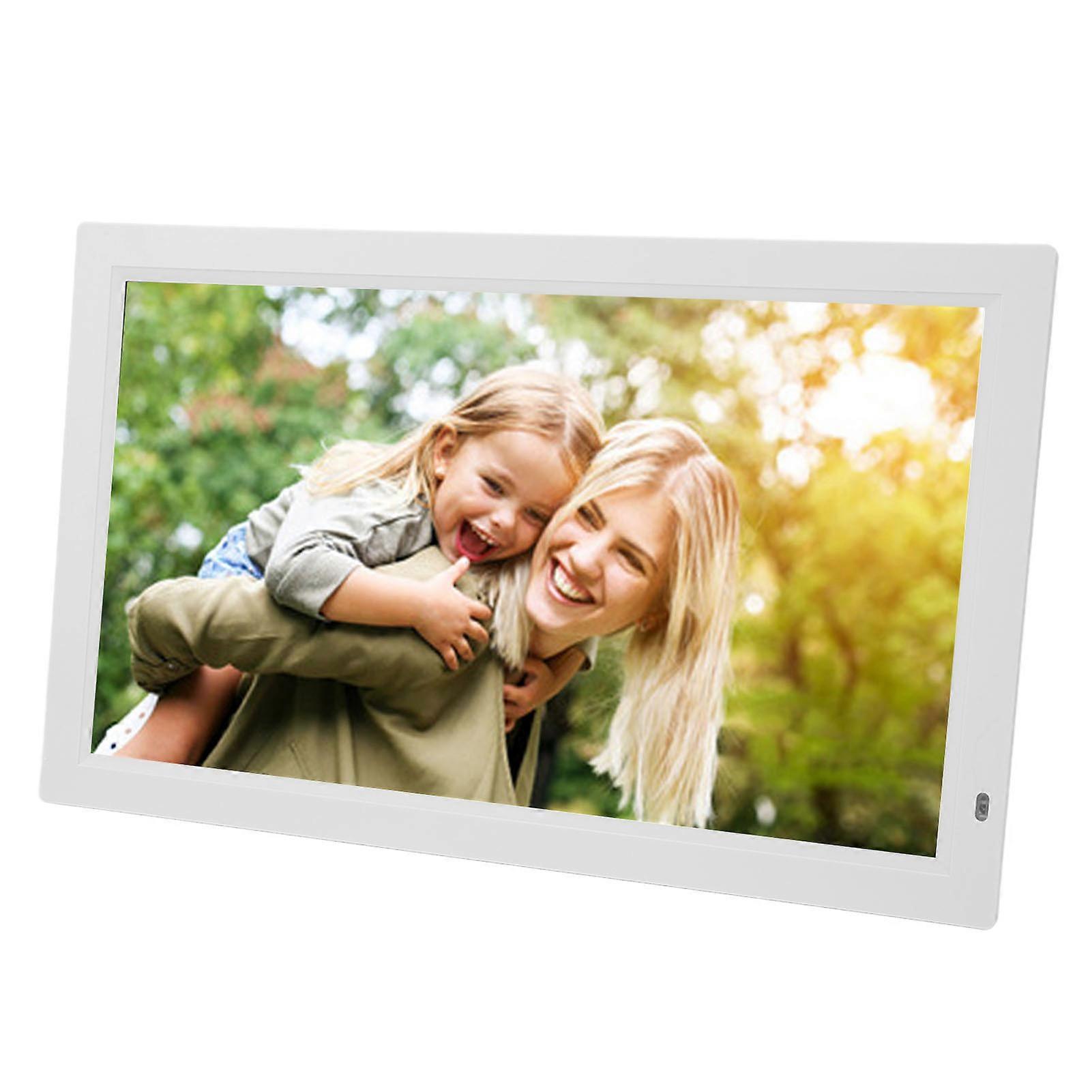 21.5in 1080P White Digital Photo Frame with Remote UK Plug