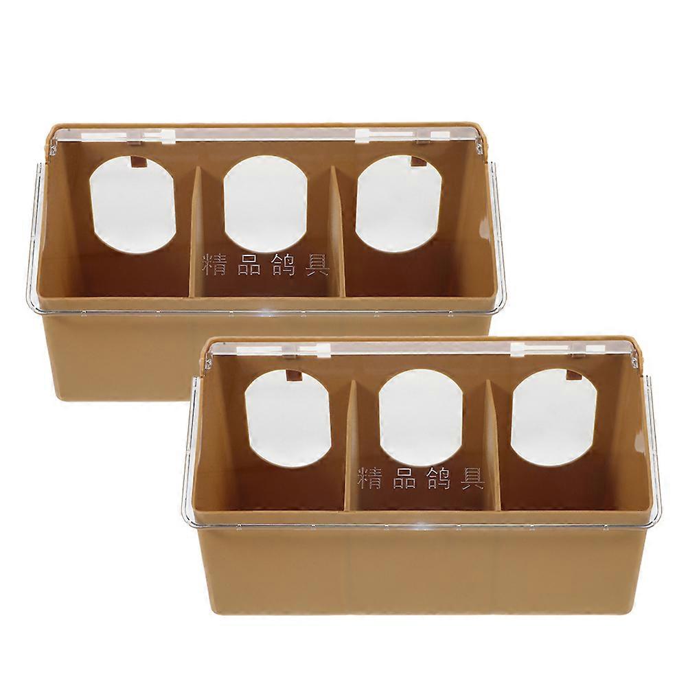 Feeding Food Bowl Dish Parrot Food Container Multi-Function Hanging Bird Cage 25.00X14.00X10.00CM Safe for Feeding and Drinking 2Pcs