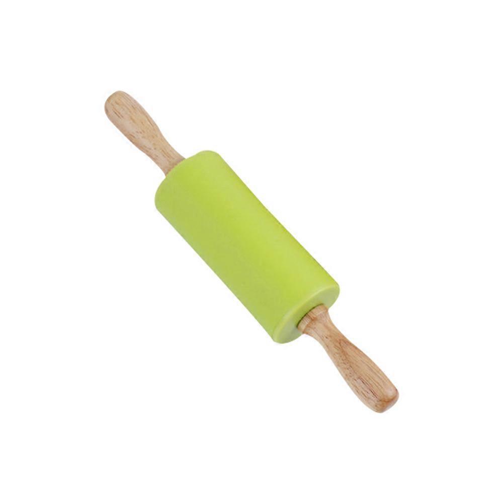 Adjustable Rolling Pin Wooden Handle Design Non-Stick Baking Dough Rolling 22.5 x 4.3 x 4.3 Cm Green 1Pack