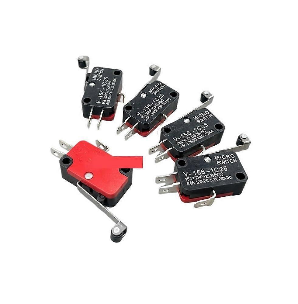 10 Pcs V1561C25 Roller Lever Arm SPDT NO/NC Momentary Switches