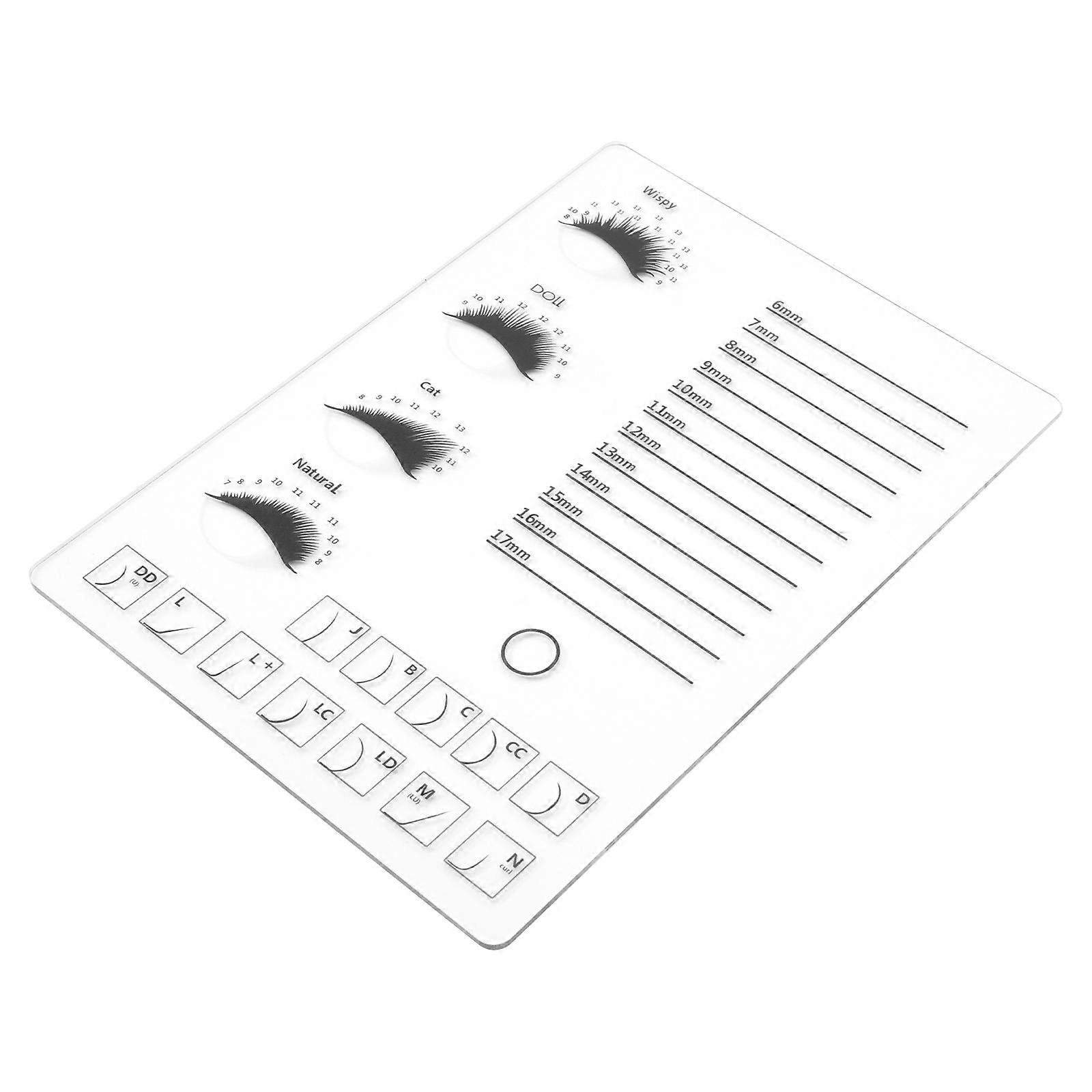 Acrylic Lash Trays For Lash Extensions Eyelash Display Board Eyelash Holding For Professional Users 21x14.7cm 1Pcs