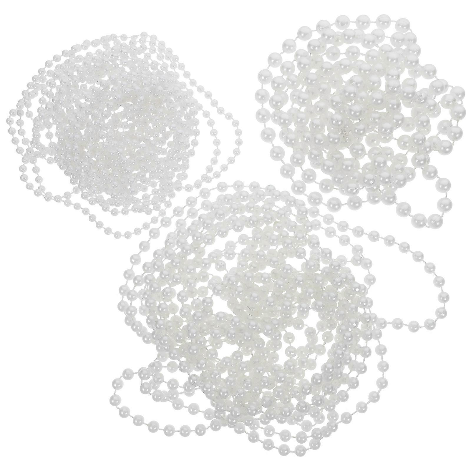 Imitation Pearls Round Chain Diy Craft Material For Weddings Special Occasions 3Pcs