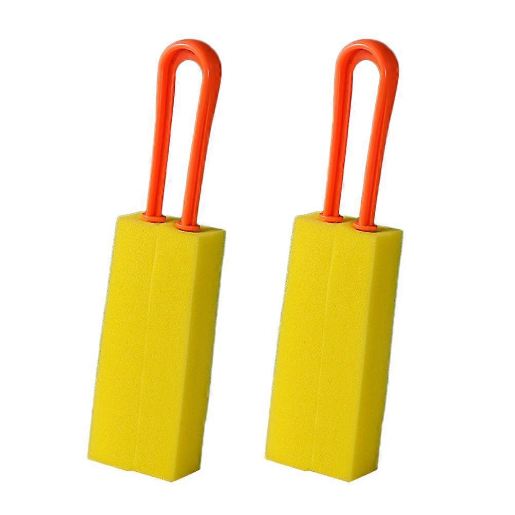 Wasserflaschenreiniger-Schwammbürste in zylindrischer Form, ideal als Einzugsgeschenk, orange, 2er-Pack