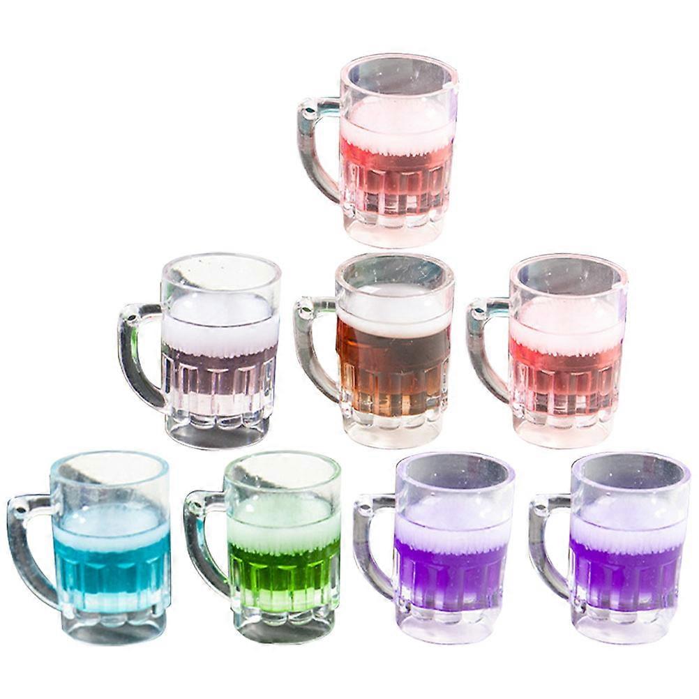 Cup Pendant Resin Simulation Ornaments Birthday Decorative Use Craft Makers 8Pcs