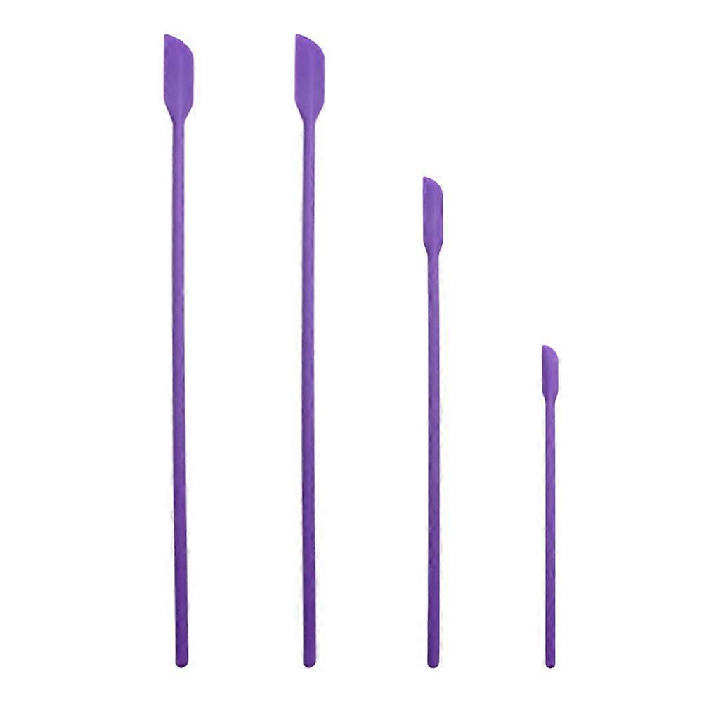 Cosmetics Spatula Small Sized Spatulas Makeup Lovers Grocery Handling Purple 30.5X1.6CM Tight Space Access 4Pcs
