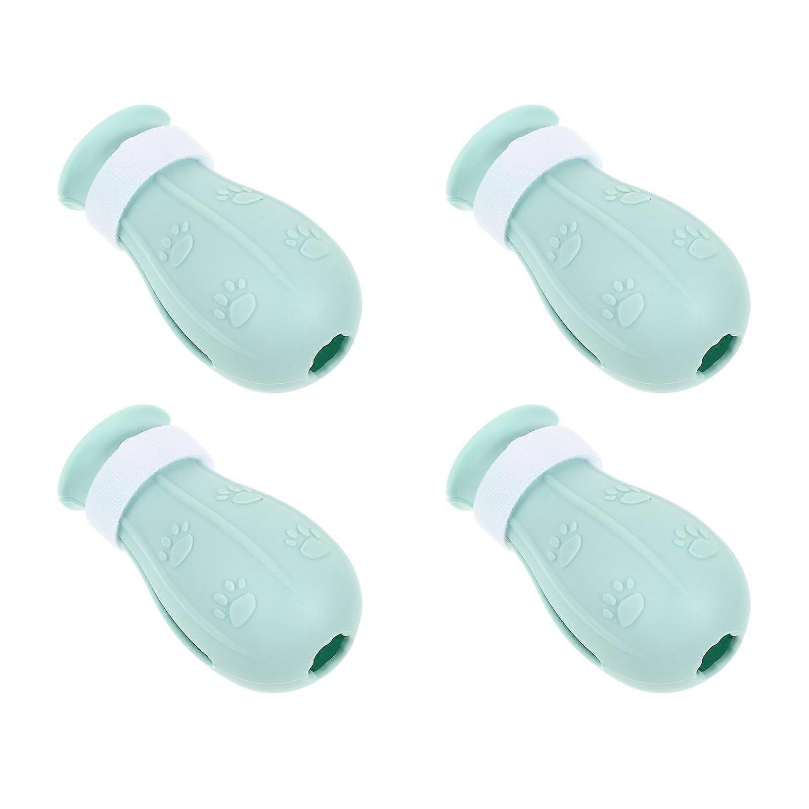 Cat Grooming Boots Waterproof Cat Feet Covers Adjustable For Vet Visits 3.5X3.5X7.5CM 4Pcs