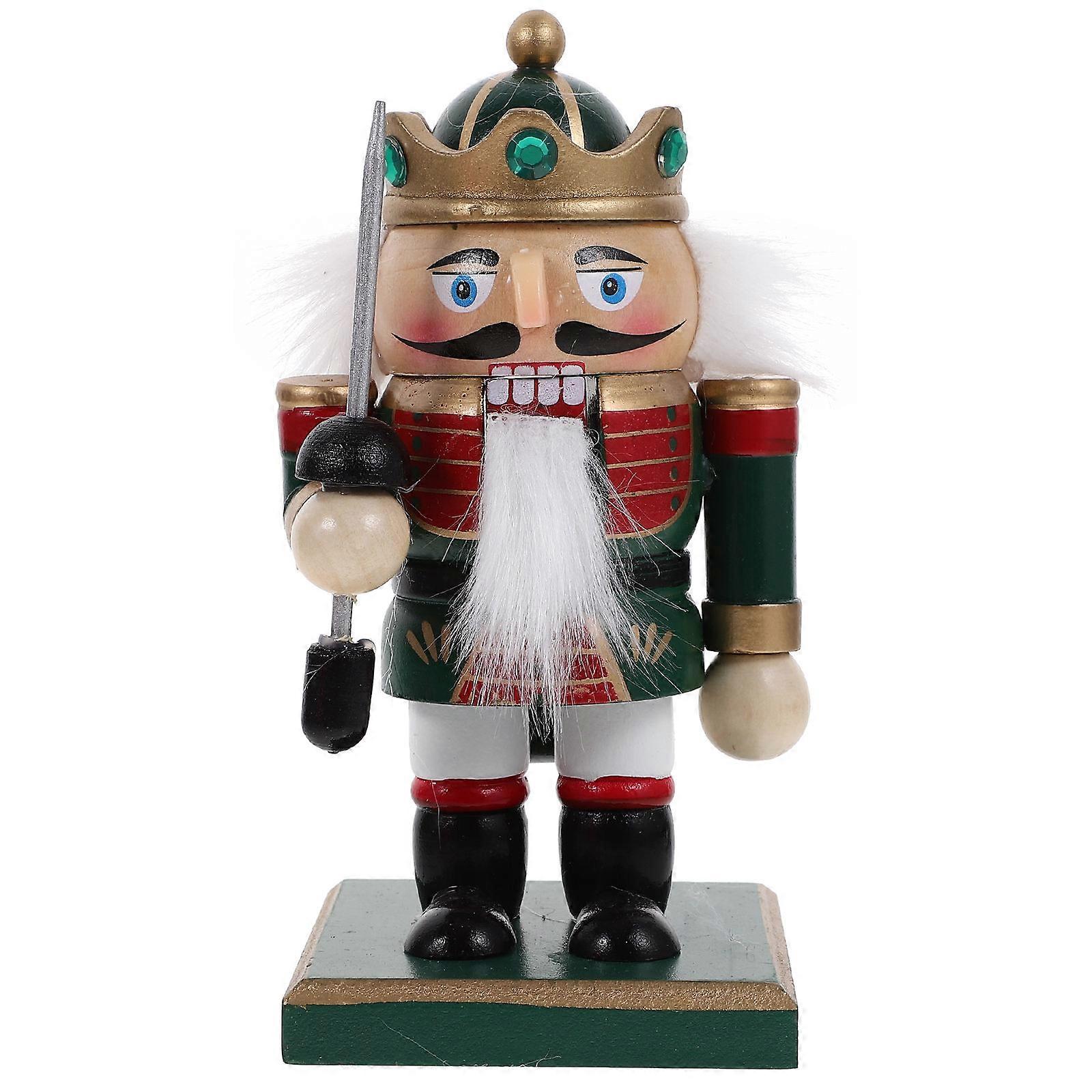 Nutcracker Toys Xmas Holiday Display Decoration In Green Black 16X7.5X7.5CM 1Pack