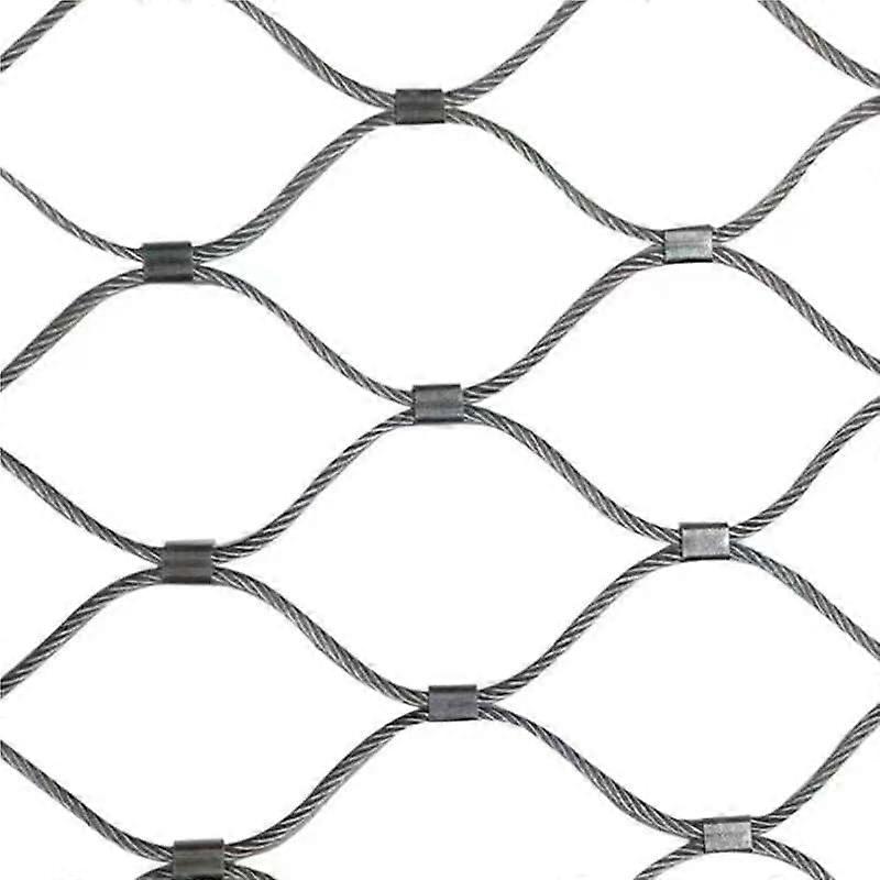 Wire Mesh Fence, 150 cm High, Fence Net, Stainless Steel Metal Mesh, 10 cm, for Higher Fall Protection Net, Patio, Landscaping Place