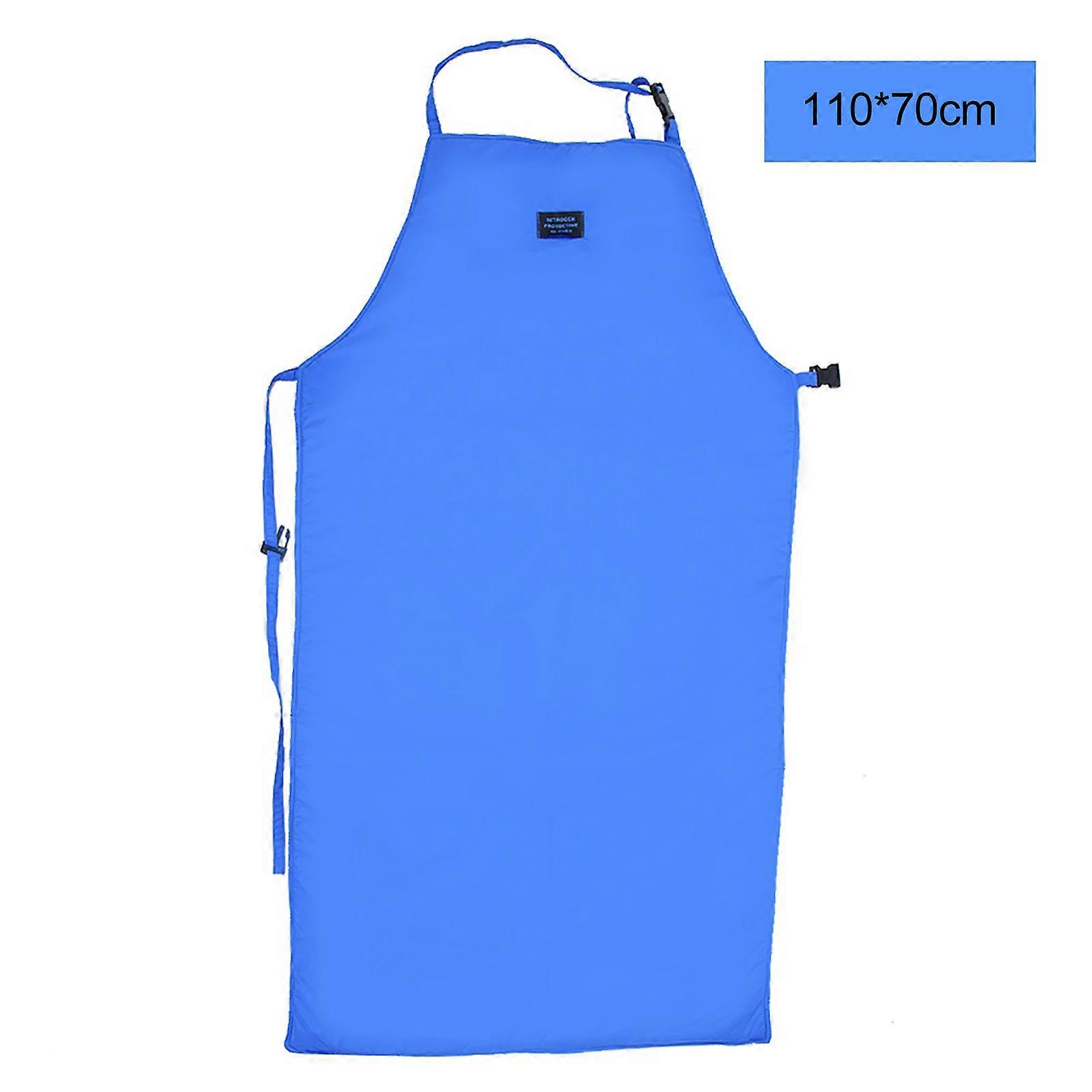 Ultra-low temperature cryogenic safety apron, nitrogen protection, blue (110 x 70 cm)