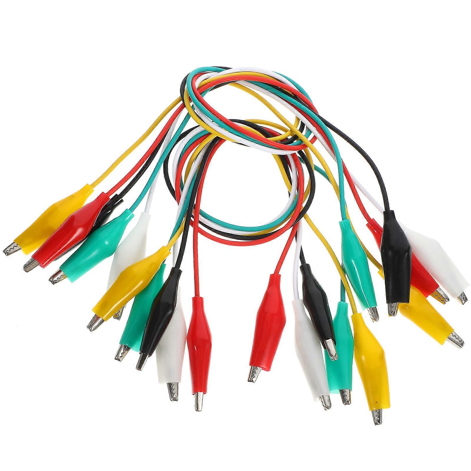 Breadboard Jumper Wires Clips Test Leads Πείραμα Χομπίστες 20Pcs