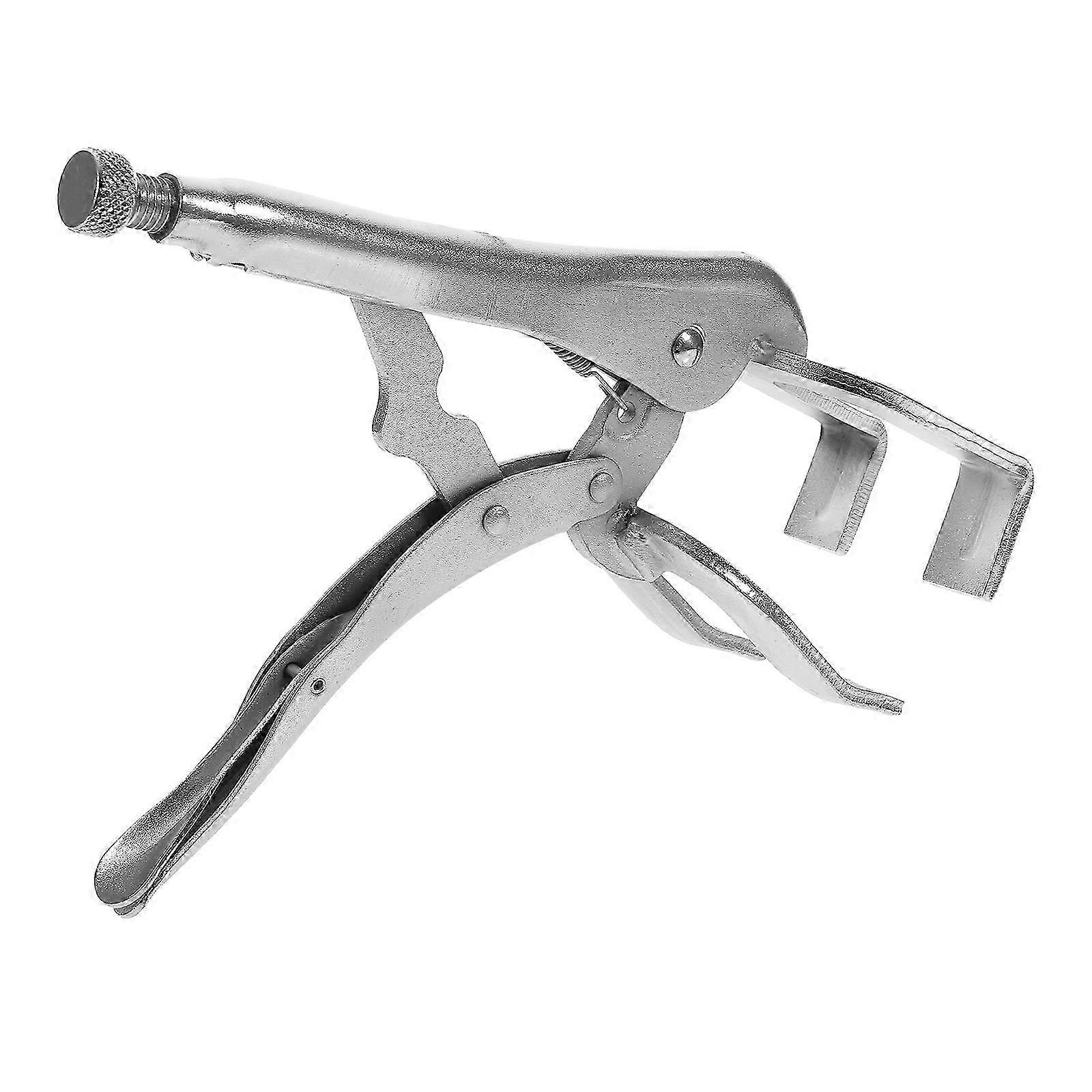 11" U-Shape Welding Clamp Locking Pliers Silver 27x8.2cm