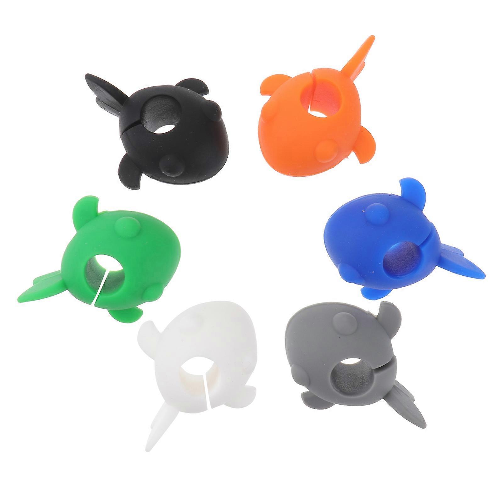 Glass Markers Silicone Wine Charms For Gatherings Approx 3.3x2.8x2cm Decorate Glasses 6Pcs