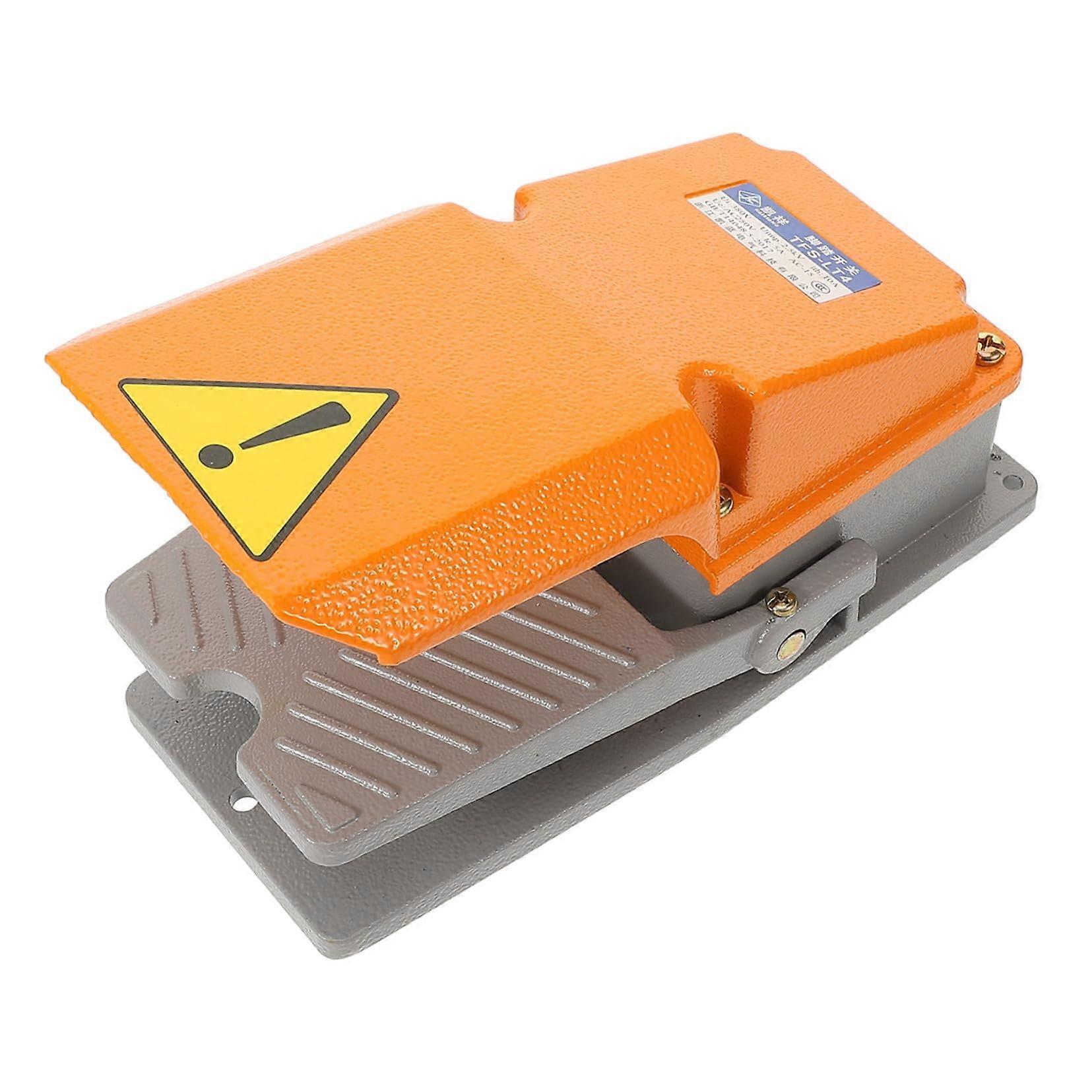 Press Foot Switch Replacement Pedal Switch for Current Switch Machines - Aluminium Alloy, Orange, Durable Design