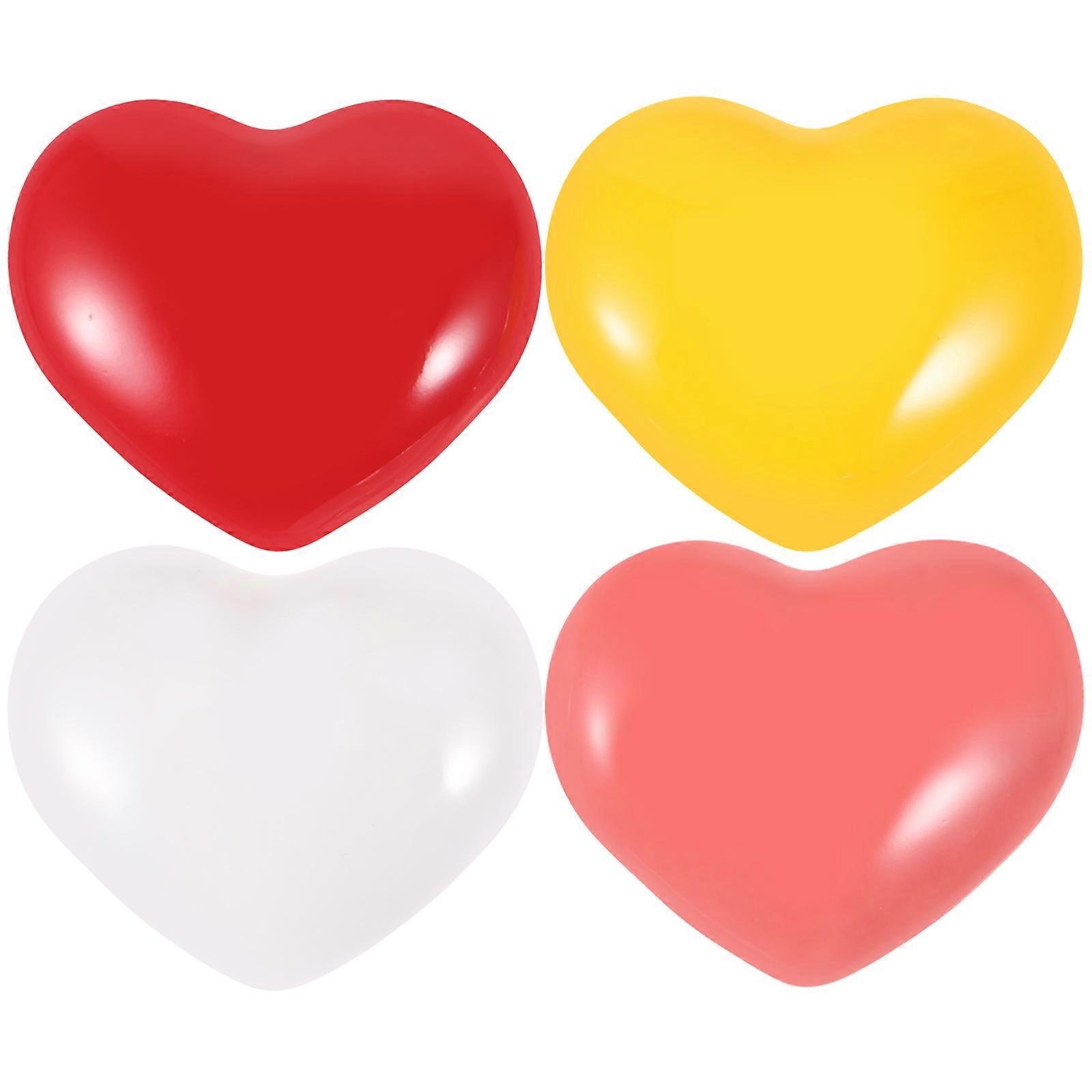 Toilet Push Button Flush Toilet Water Tank Button Bathroom Use Heart Shape Plastic Red 4Pcs