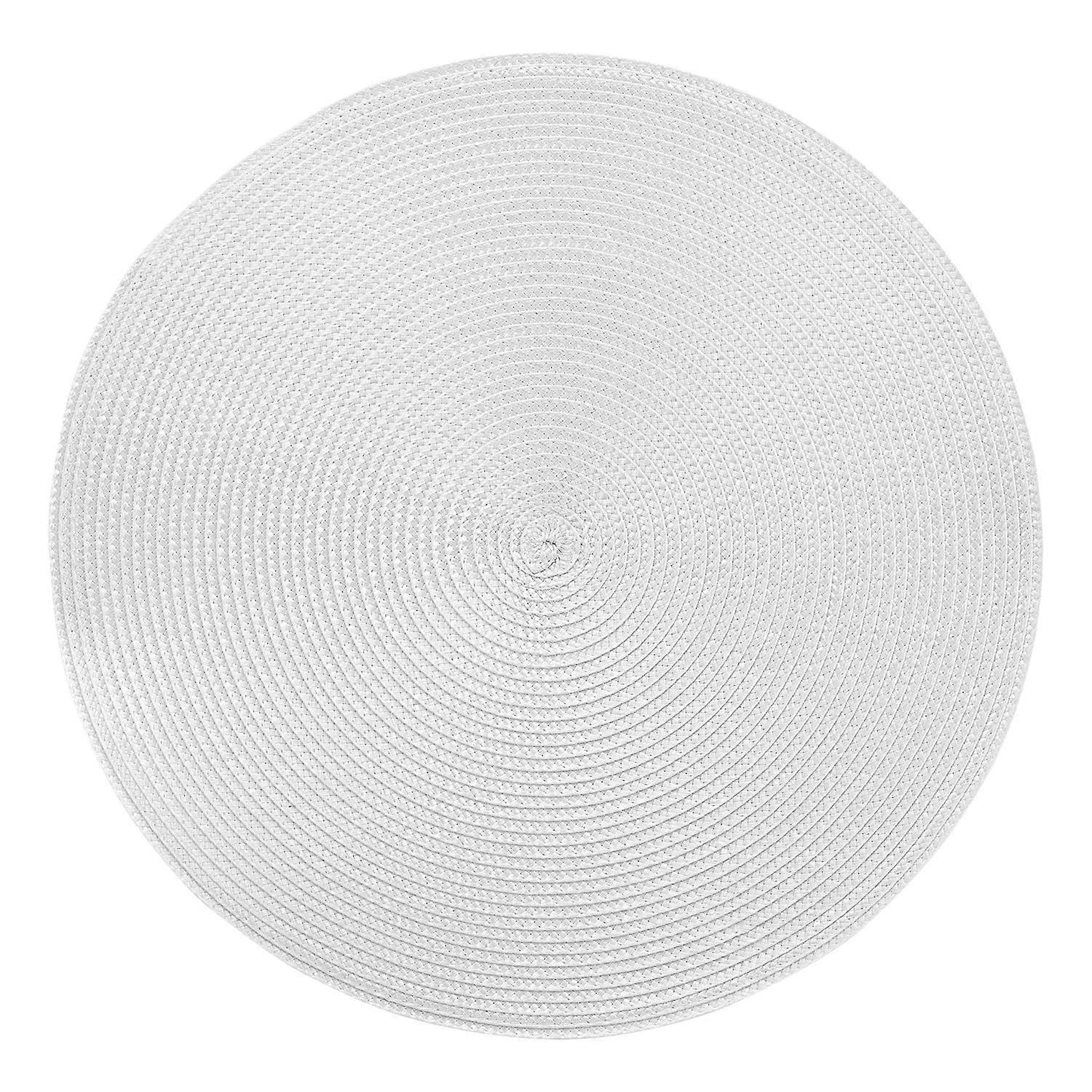 Set of 6 Round Place Mats 38 cm DoubleSided Ambience Washable Place Mats for the Set Table Place Mats DirtRepellent Table Mat Lightgrey