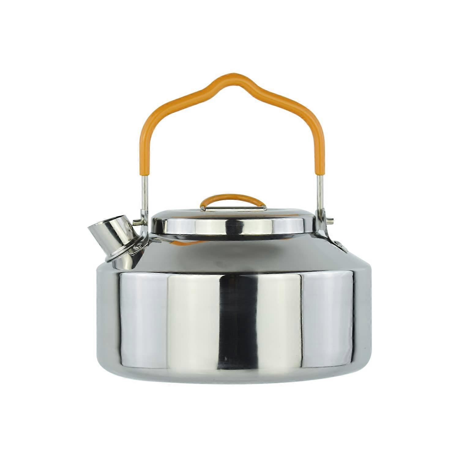 Modali Camping Tea Kettle 1.0 L Stainless Steel Coffee Pot Set with Teapot and Cups for Outdoor Hiking and Picnic Use