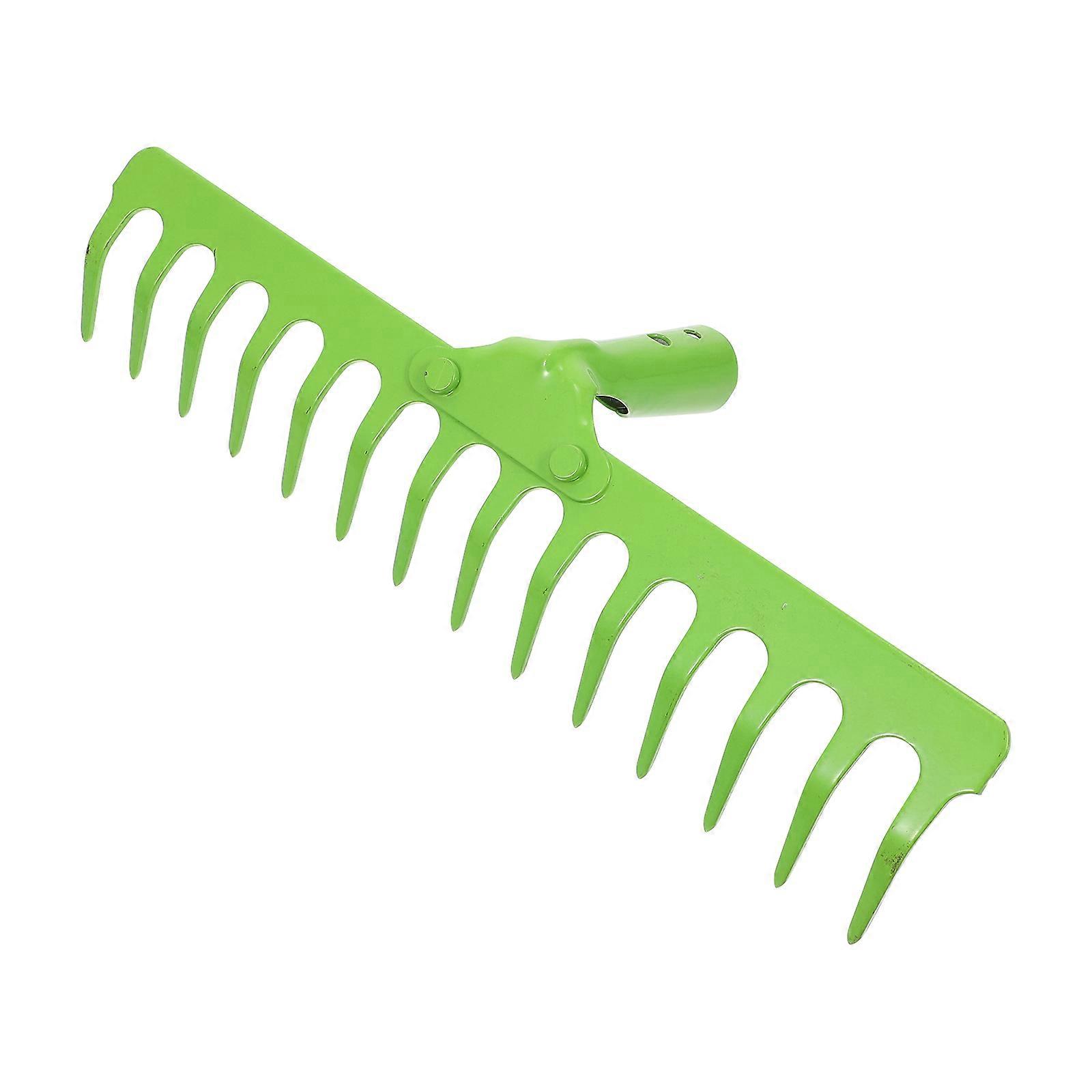 Gardening Tools Metal Rake For Soil Cultivation Removal Simple Design 36x11cm 1Pack