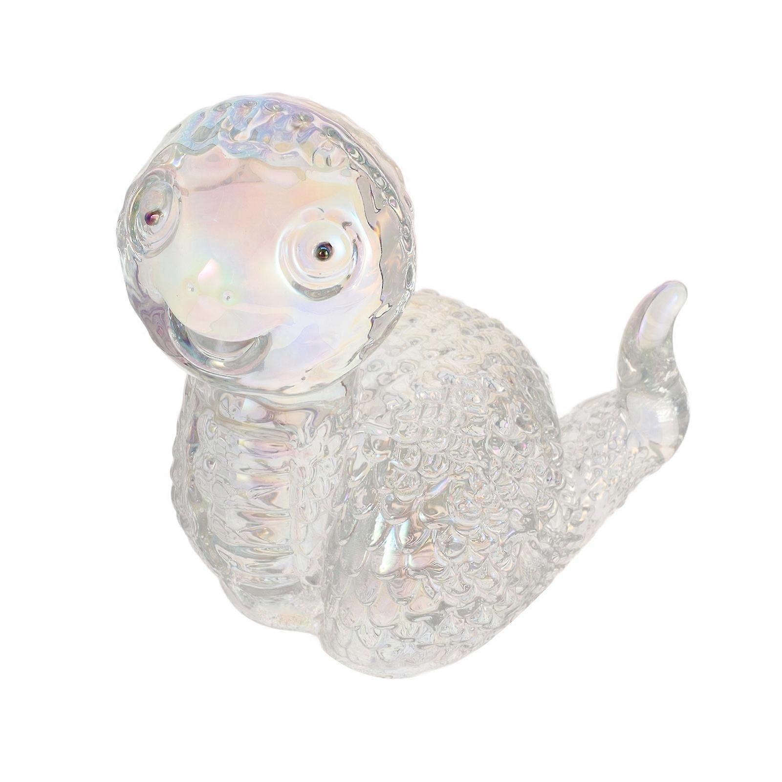 Crystal Snake Figurine Small Snake Sculpture For Home Decor 3.34X2.95X2.44in Multi Color 1Pcs