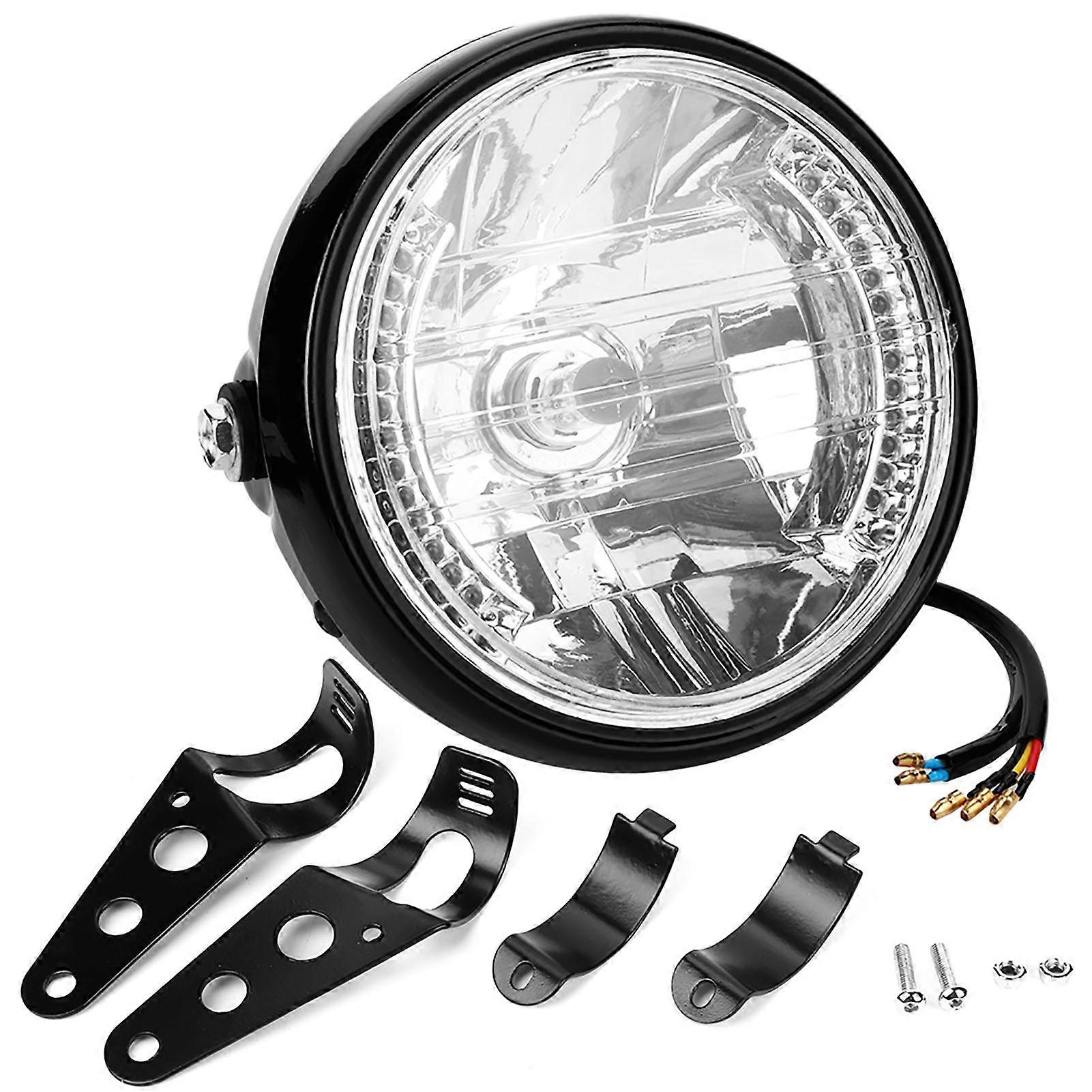 7 Inch Universal Motorcycle Headlight Turn Signal Driving Light with Bracket