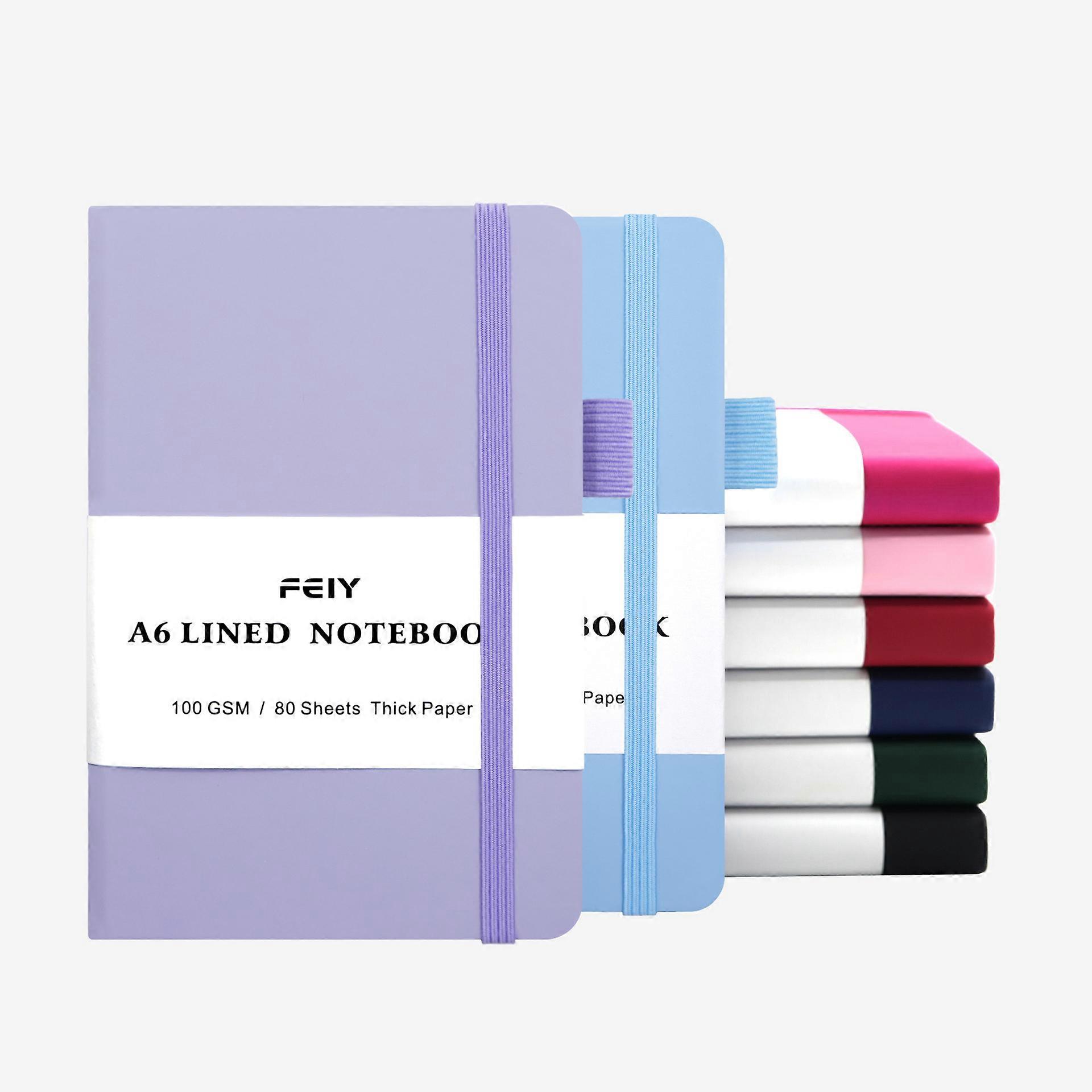 A6 pocket notebook high value macaron color simple book horizontal line notebook