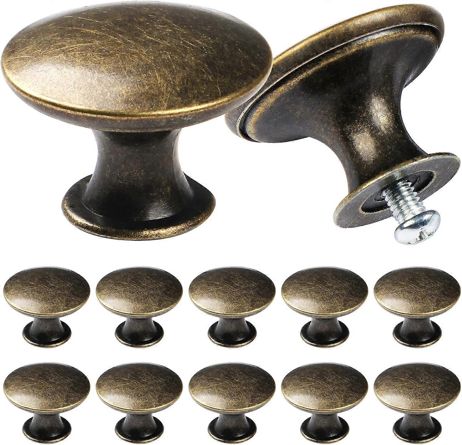 12pcs Round Vintage Style Kitchen Cabinet Knobs Antique Style Pulls