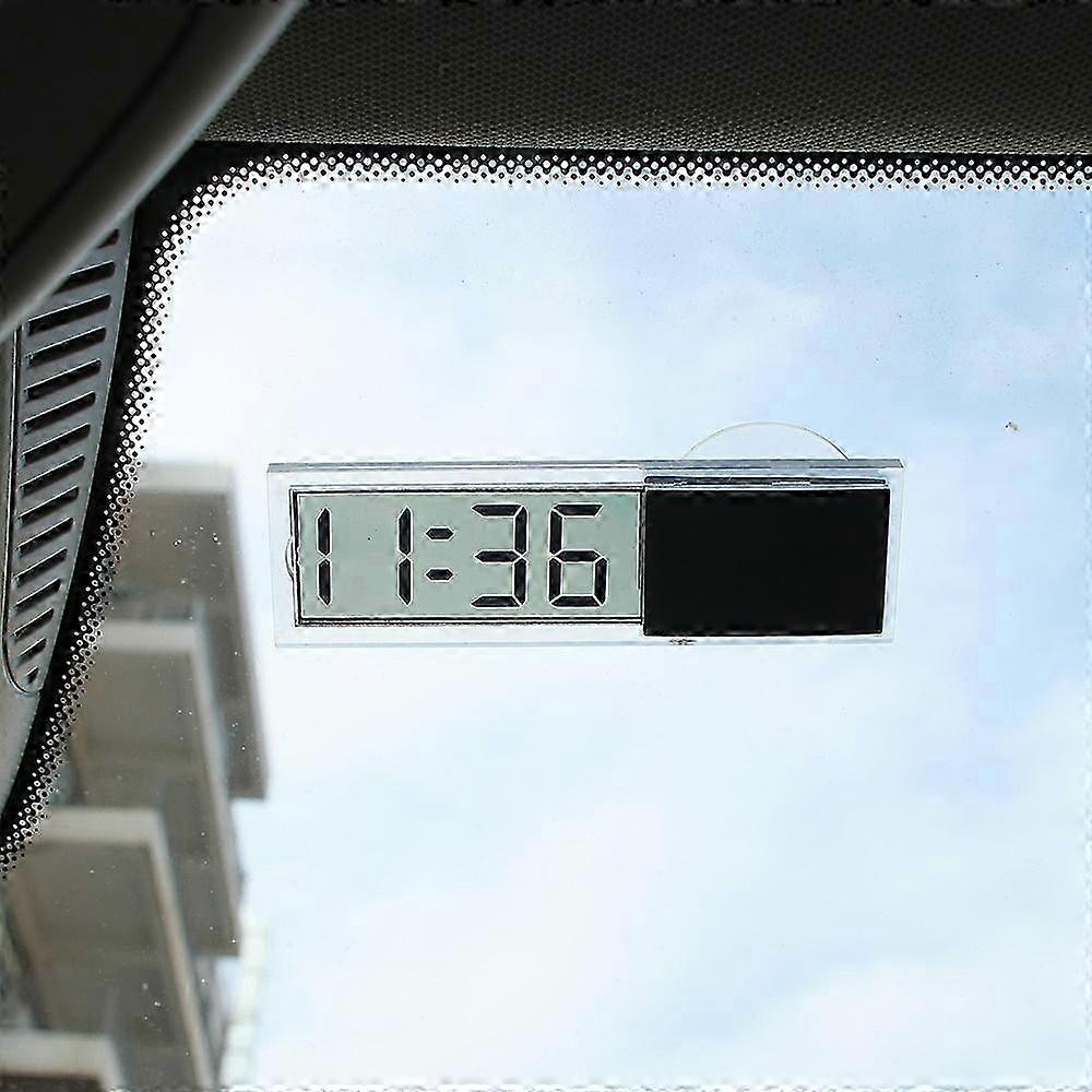 Mini Portable Electronic Window Clock with Suction Cup for Car Interior Decoration Accessories