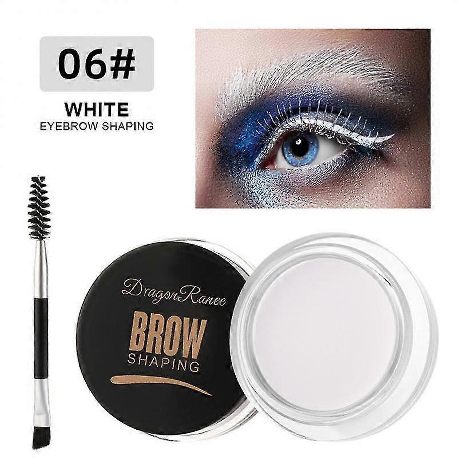Natural Eyebrow Cream Waterproof Long Lasting Wild Eyebrow Styling Soap With Brush Colorless