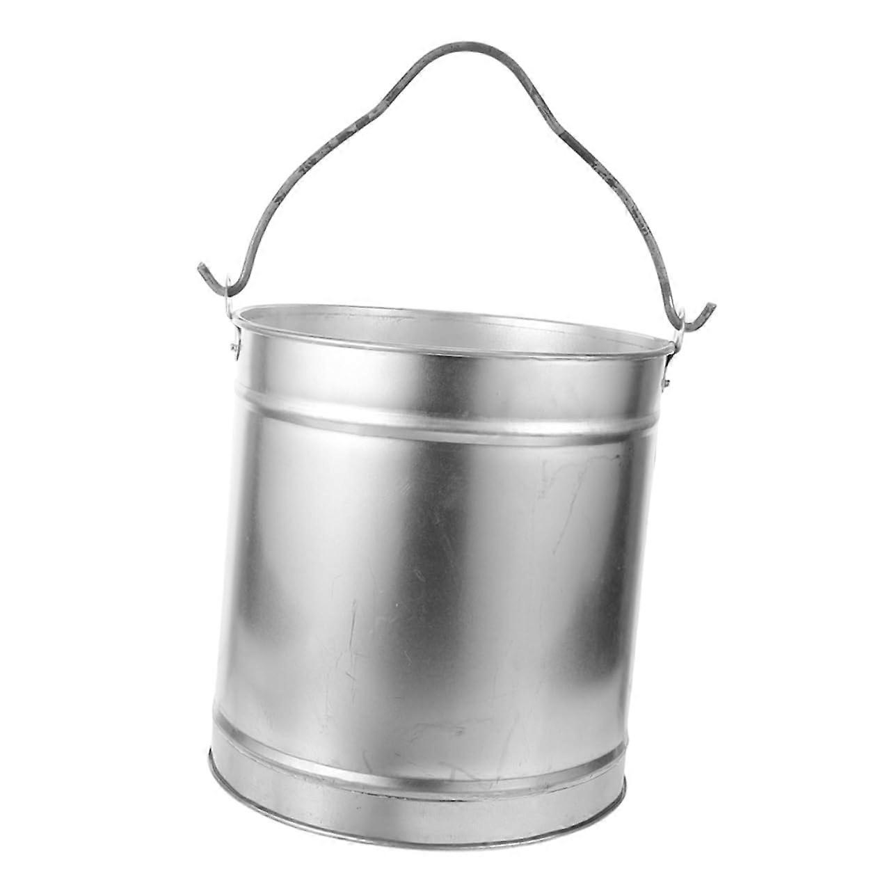 Camping Stove Iron Milk Bucket With Handle Large Capacity Water Storage Bucket Round Vintage Multipurpose Milk Barrel