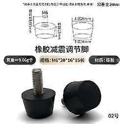 8pcs Rubber Furniture Levelers Adjustable M6 Thread Screw In Threaded Feet Leveling Pads For Table Chair Sofa Desk Anti Slip