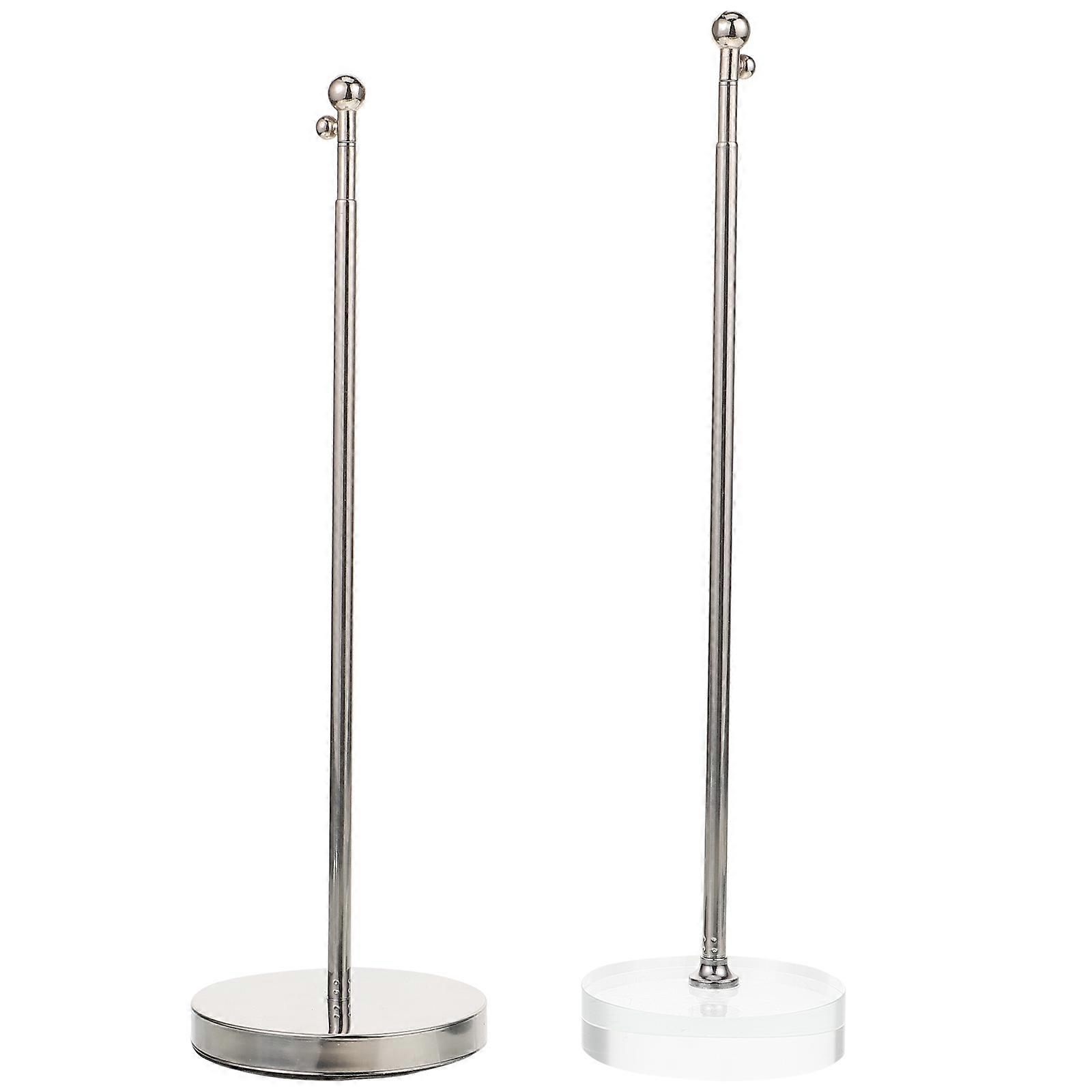 Telescoping Desk Flag Holder Telescopic Flag Pole Modern Design Desktop Decorations 2Pcs