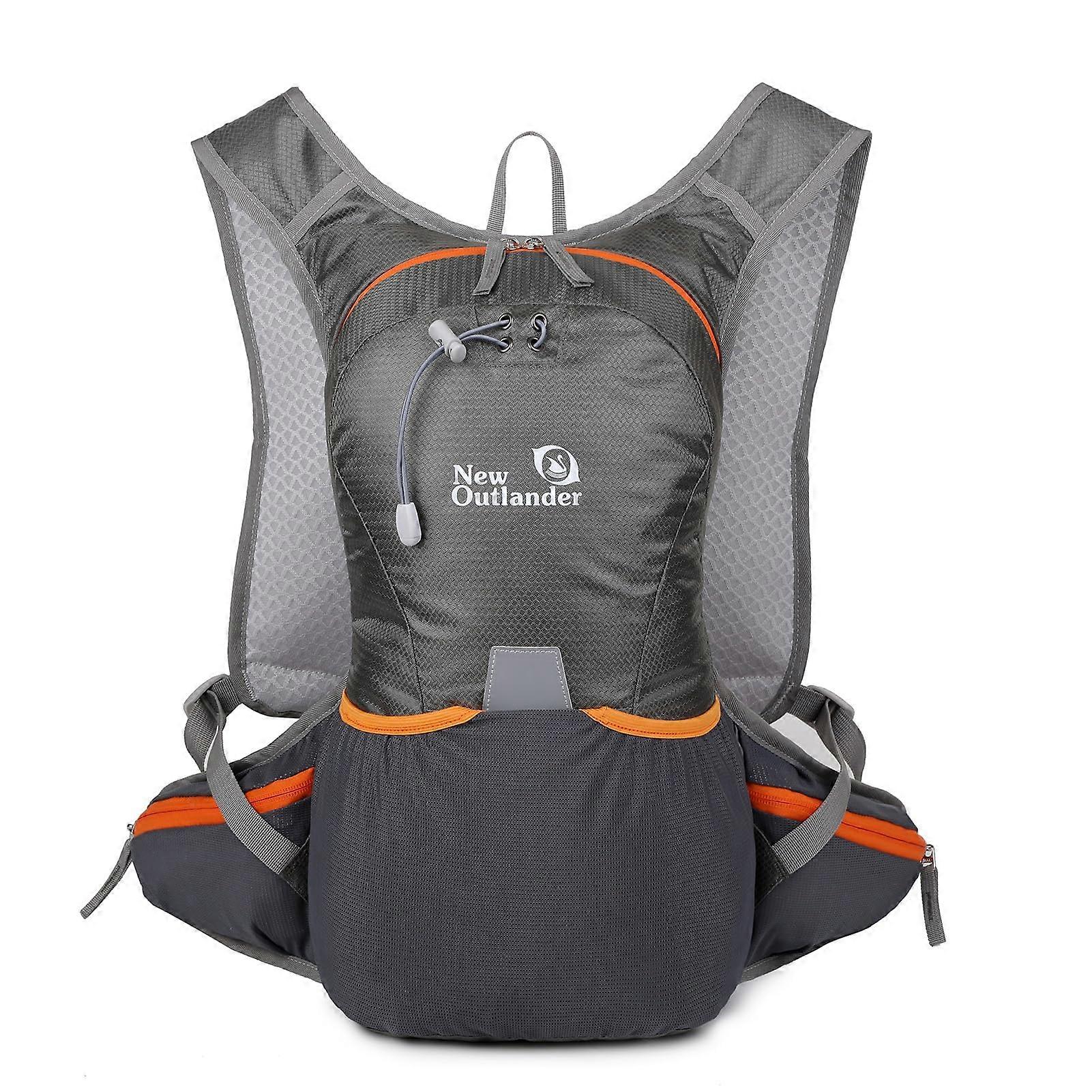 Wanderbedürfnisse 12L Hiking Backpack - Lightweight Running and Camping Pack with Adjustable Reflective Chest Strap in Grey