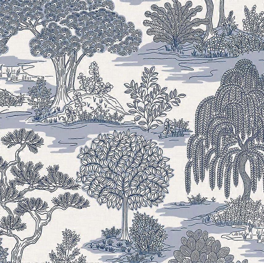 Fine Decor Zen Blue Wallpaper 52cm x 10.05m