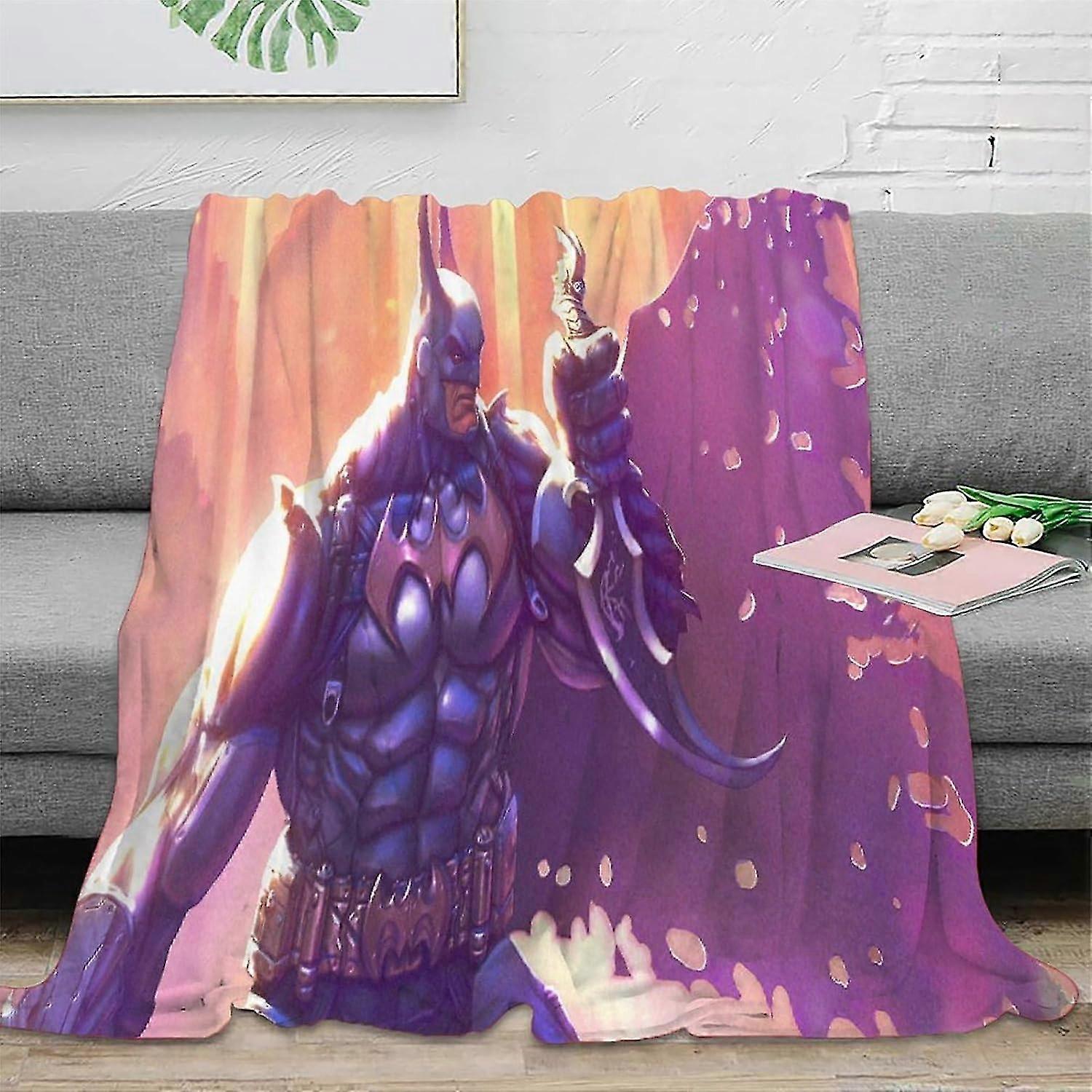 Soft Plush 3D Batman Themed Flannel Blanket for Cozy Home and Office Use