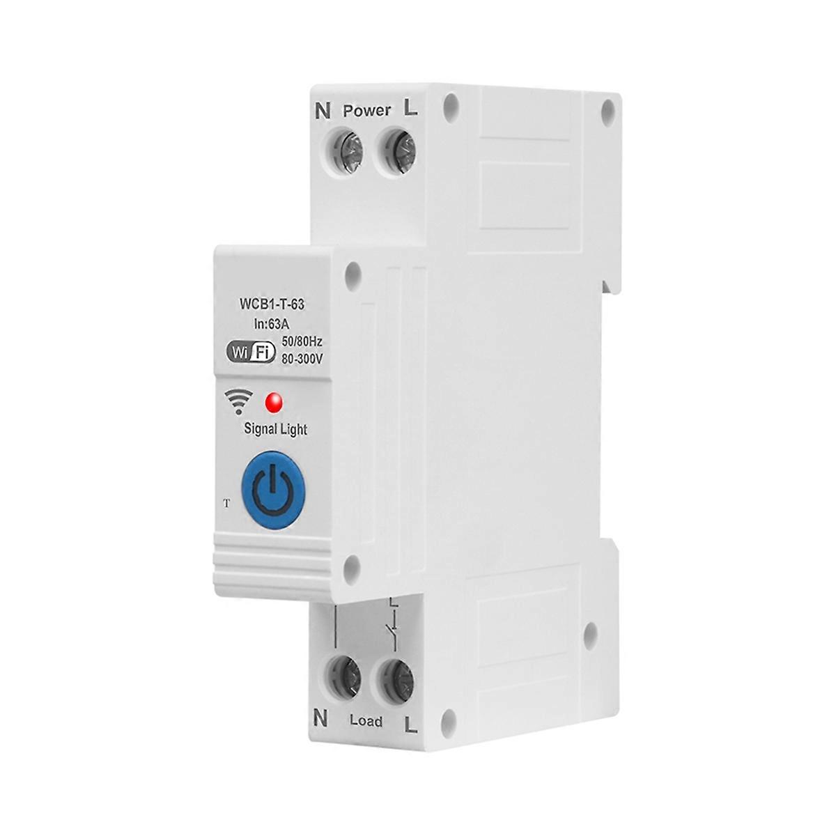  63A Tuya WIFI Circuit Breaker Remote Control Time Relay