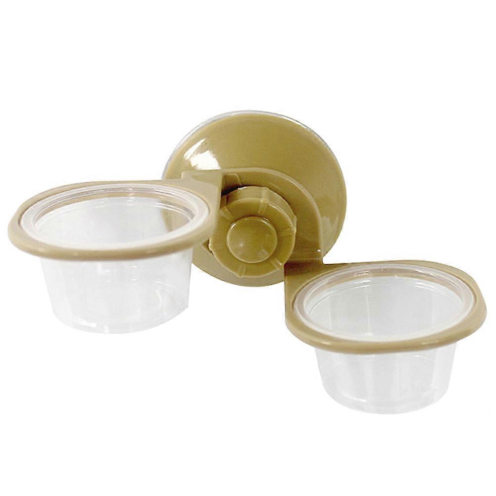 Reptile Feeding Bowl Fixed Type Hanging Double Bowl for Pet Use